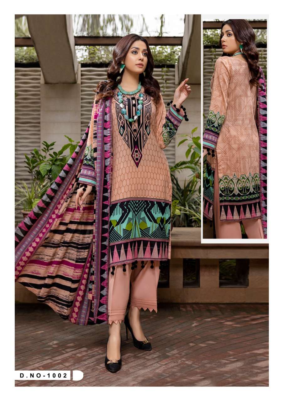 Johra By KF Fashion 1001 To 1006 Series Beautiful Festive Suits Colorful Stylish Fancy Casual Wear & Ethnic Wear Pure Cotton Print Dresses At Wholesale Price