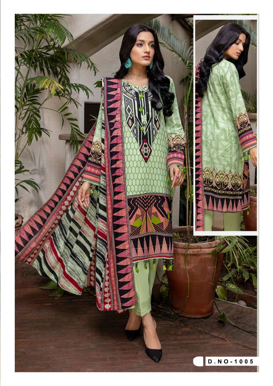 Johra By KF Fashion 1001 To 1006 Series Beautiful Festive Suits Colorful Stylish Fancy Casual Wear & Ethnic Wear Pure Cotton Print Dresses At Wholesale Price