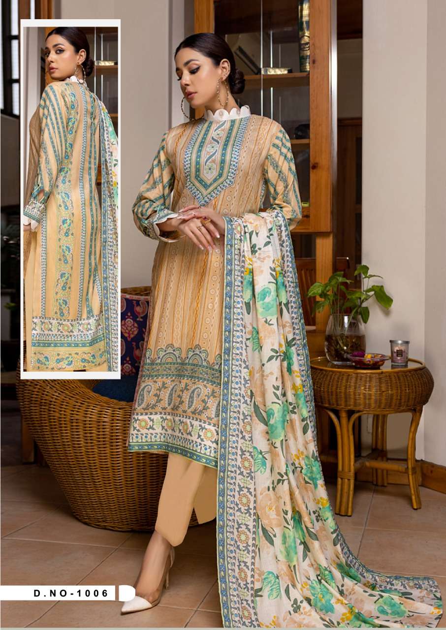 Johra By KF Fashion 1001 To 1006 Series Beautiful Festive Suits Colorful Stylish Fancy Casual Wear & Ethnic Wear Pure Cotton Print Dresses At Wholesale Price