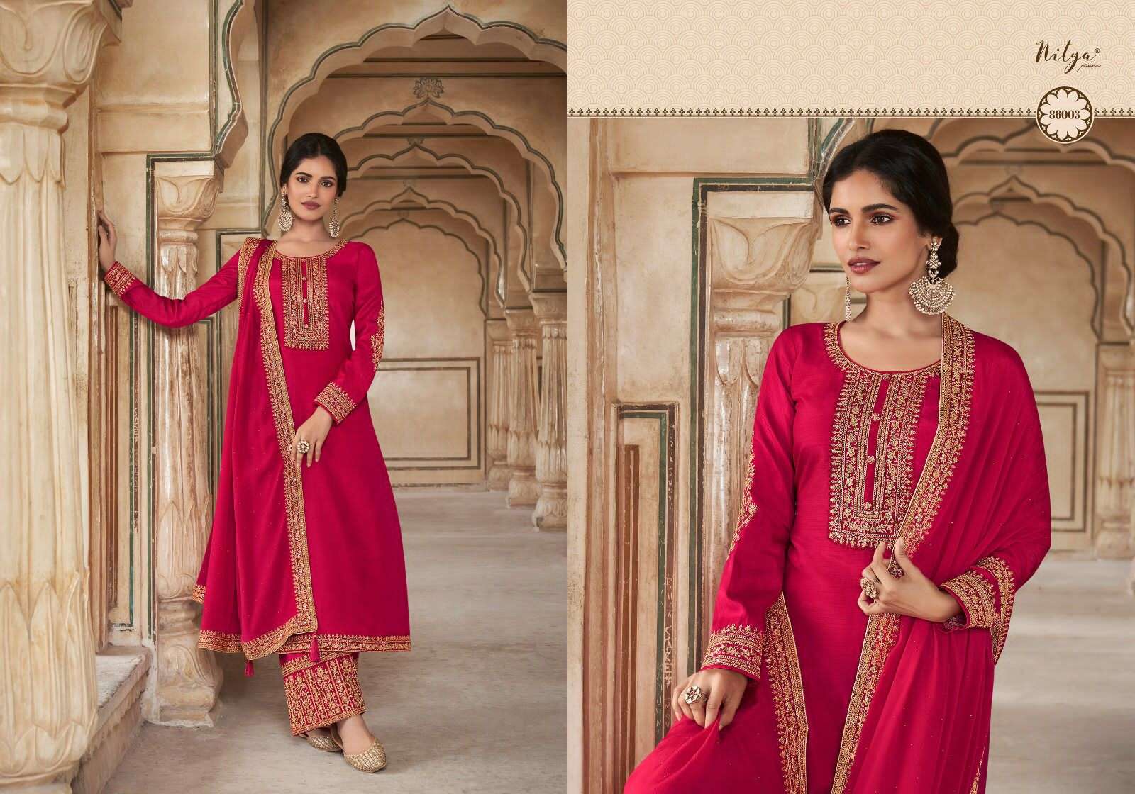 Nitya Vol-186 By LT Fabrics 86001 To 86006 Series Beautiful Festive Suits Colorful Stylish Fancy Casual Wear & Ethnic Wear Dola Silk Dresses At Wholesale Price