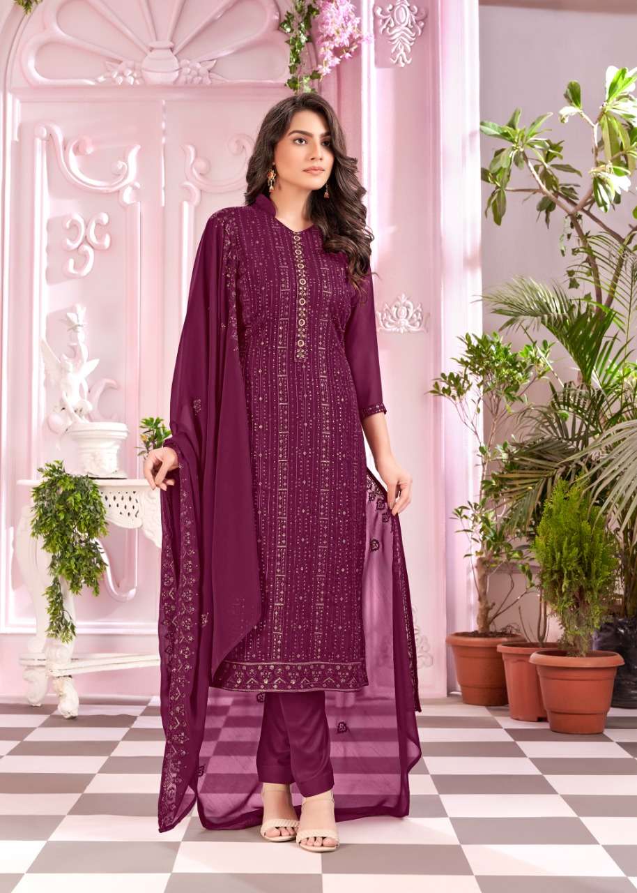 Fanna By Bela Fashion 3312 To 3317 Series Beautiful Suits Colorful Stylish Fancy Casual Wear & Ethnic Wear Faux Georgette Embroidered Dresses At Wholesale Price
