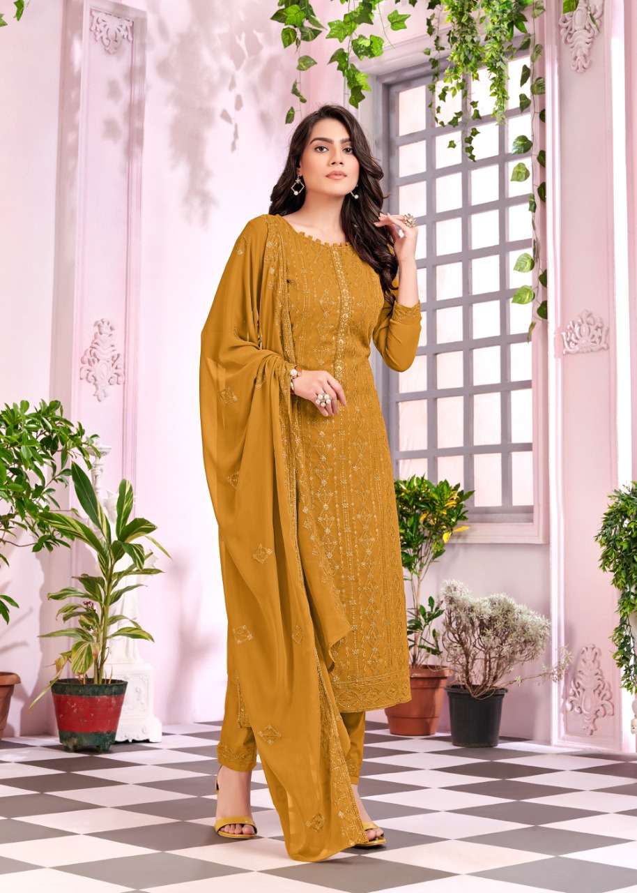 Fanna By Bela Fashion 3312 To 3317 Series Beautiful Suits Colorful Stylish Fancy Casual Wear & Ethnic Wear Faux Georgette Embroidered Dresses At Wholesale Price