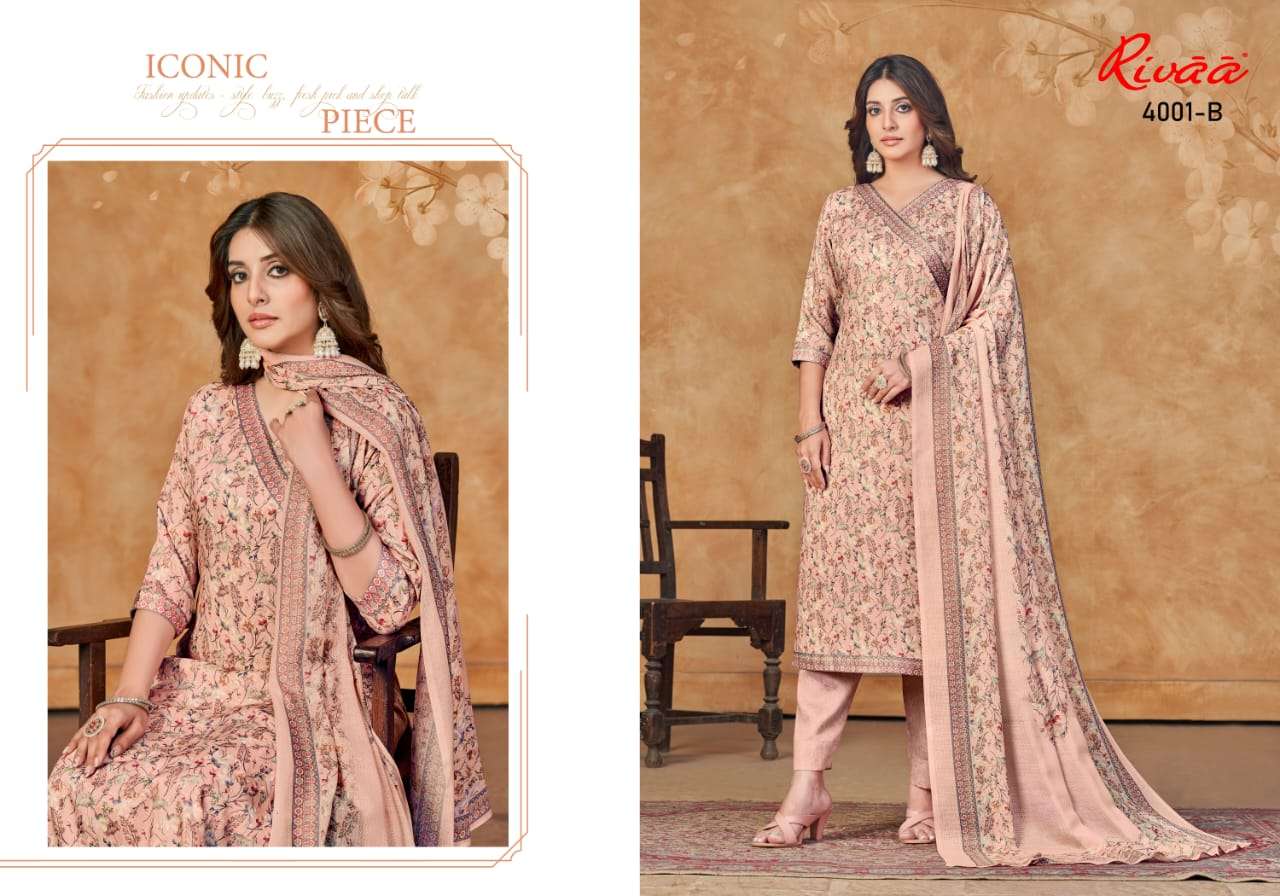 Nivedita By Rivaa 4001-A To 4004-B Series Suits Beautiful Fancy Colorful Stylish Party Wear & Occasional Wear Jam Satin Digital Print Dresses At Wholesale Price