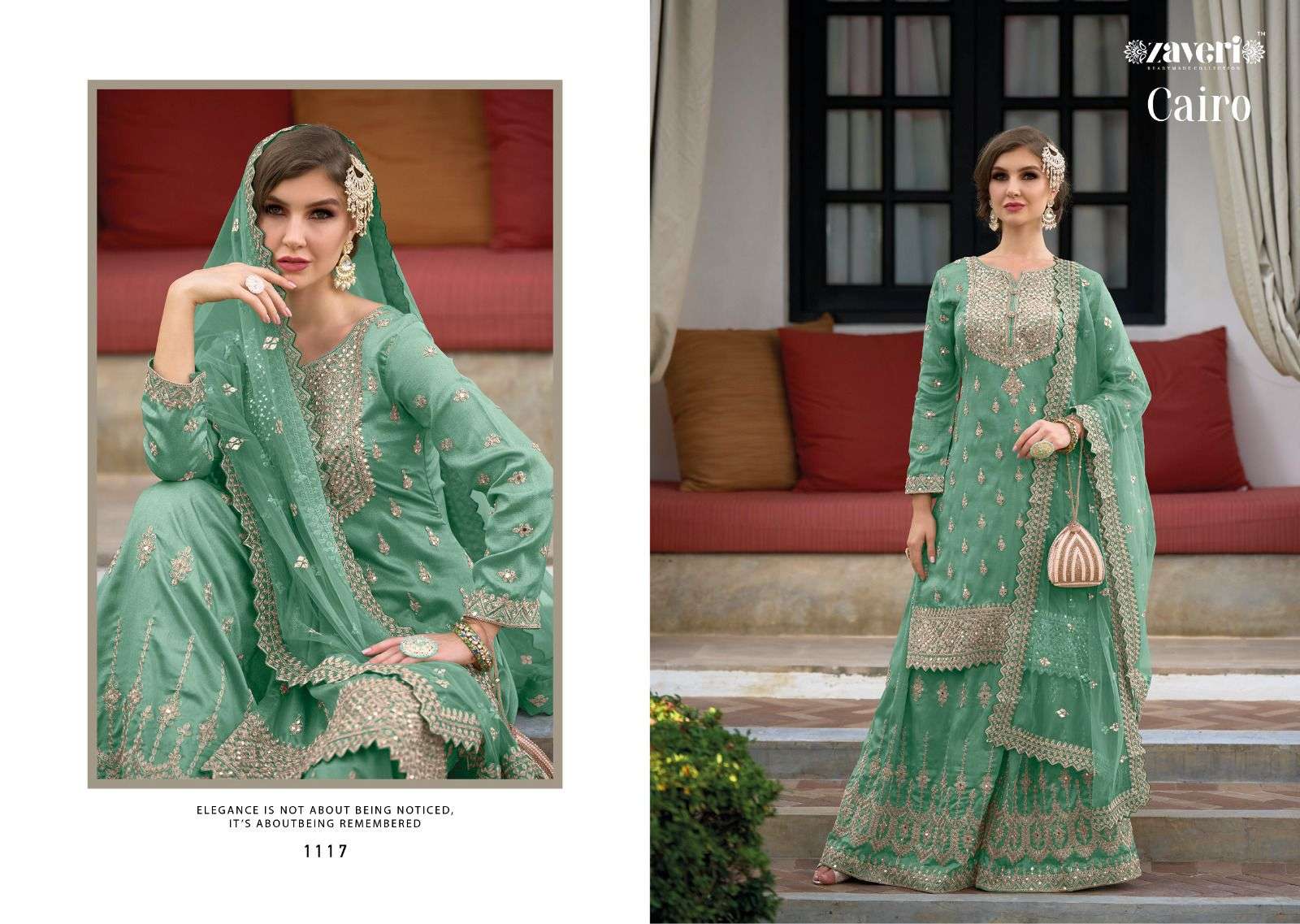 Cairo By Zaveri 1117 To 1120 Series Beautiful Colorful Stylish Fancy Casual Wear & Ethnic Wear & Ready To Wear Heavy Silk Embroidered Dresses At Wholesale Price