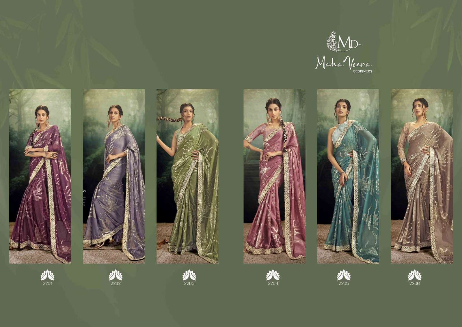 Elle By Maha Veera Designer 2201 To 2206 Series Indian Traditional Wear Collection Beautiful Stylish Fancy Colorful Party Wear & Occasional Wear Rangoli Jacquard Sarees At Wholesale Price