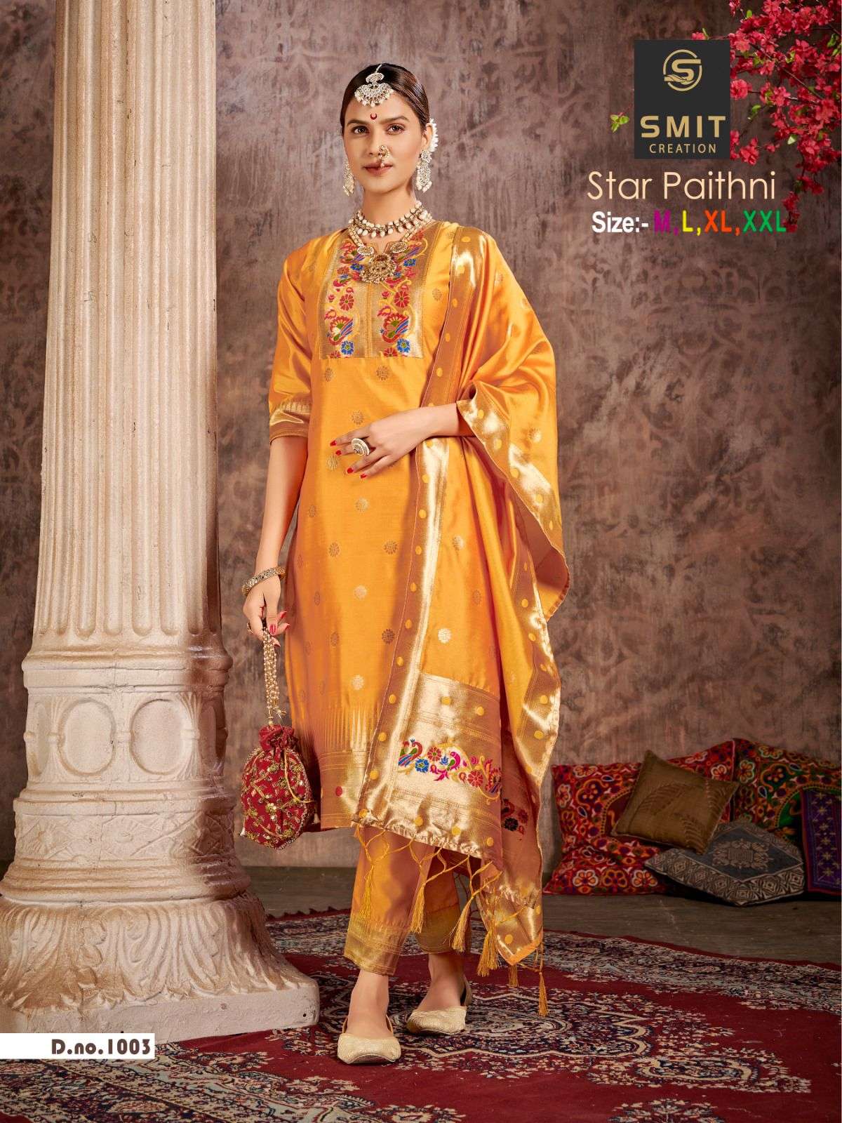 Star Paithni By Smit Creation 1001 To 1005 Series Beautiful Suits Colorful Stylish Fancy Casual Wear & Ethnic Wear Pure Tapeta Silk Dresses At Wholesale Price