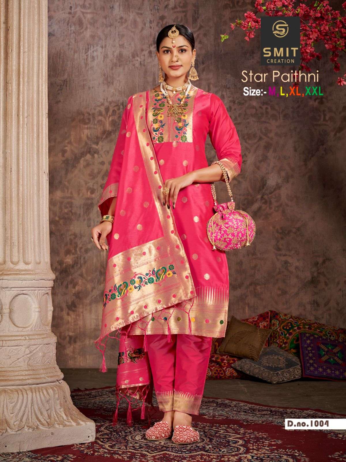 Star Paithni By Smit Creation 1001 To 1005 Series Beautiful Suits Colorful Stylish Fancy Casual Wear & Ethnic Wear Pure Tapeta Silk Dresses At Wholesale Price