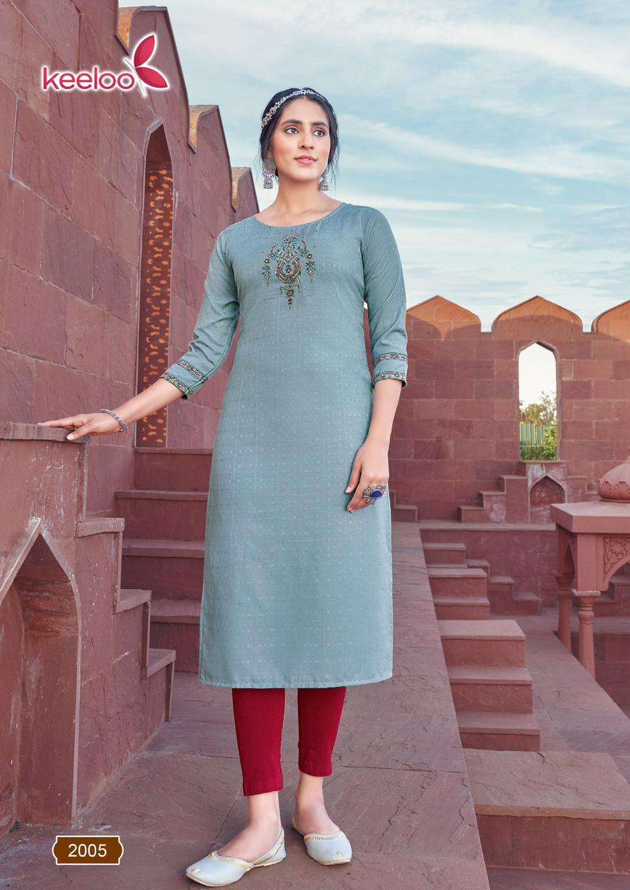 Rosie Vol-2 By Keeloo 2001 To 2006 Series Designer Stylish Fancy Colorful Beautiful Party Wear & Ethnic Wear Collection Viscose Dobby Kurtis At Wholesale Price