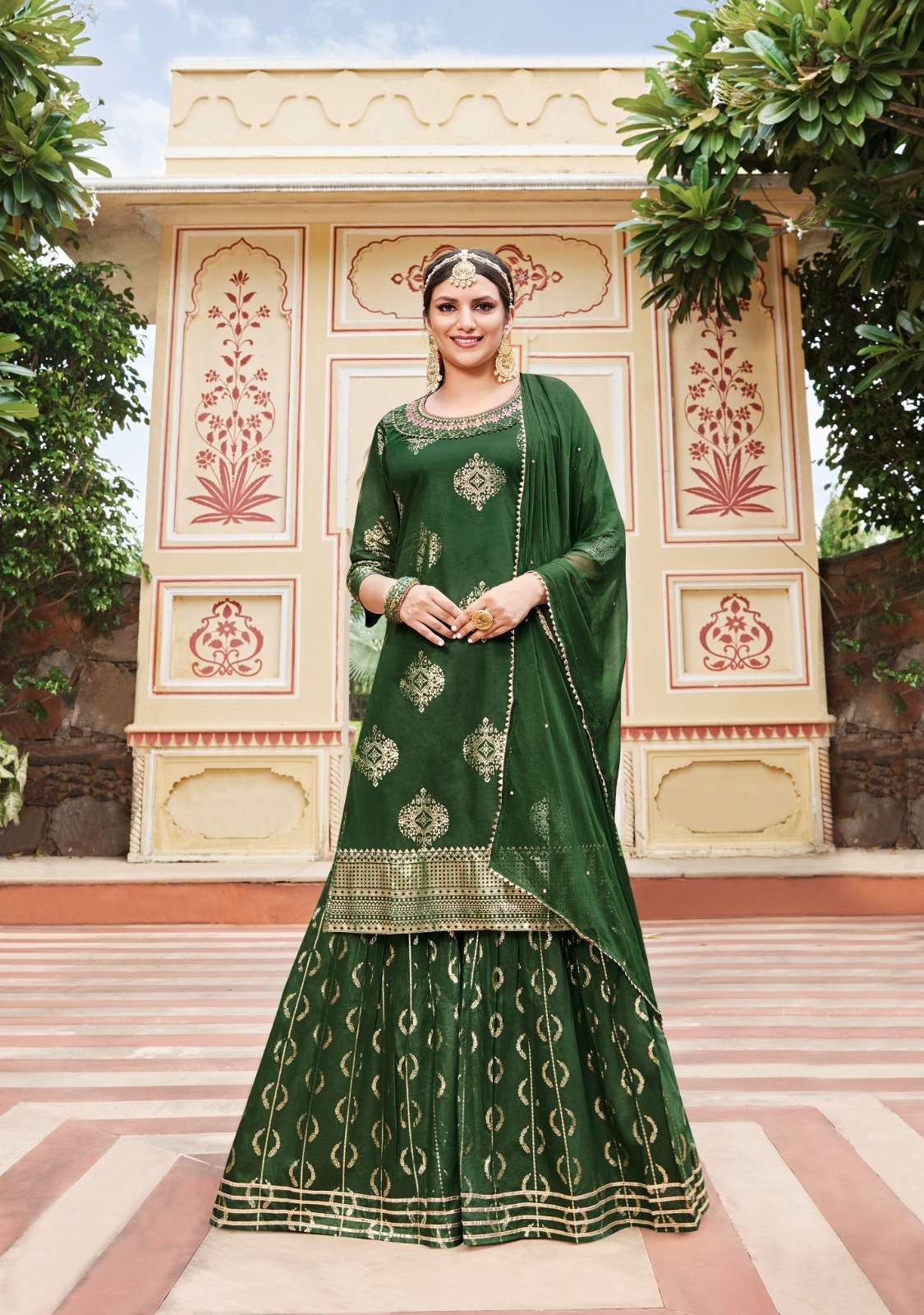Maan Vol-2 By Kajal Style 2001 To 2008 Series Designer Sharara Suits Beautiful Stylish Fancy Colorful Party Wear & Occasional Wear Chanderi Embroidered Dresses At Wholesale Price