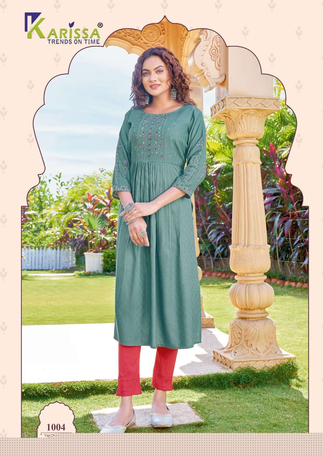 Vatika By Karissa 1001 To 1006 Series Designer Stylish Fancy Colorful Beautiful Party Wear & Ethnic Wear Collection Rayon Print Kurtis At Wholesale Price