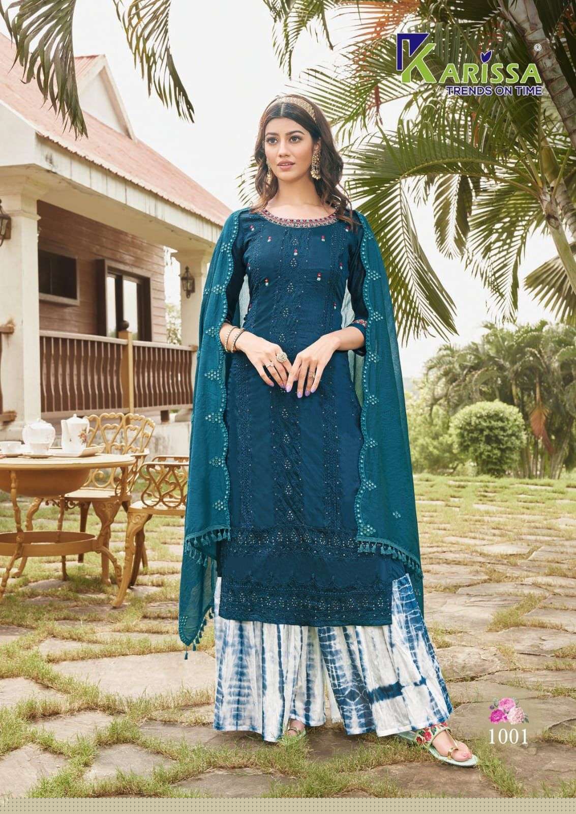 Shagun By Karissa 1001 To 1006 Series Sharara Suits Beautiful Fancy Colorful Stylish Party Wear & Occasional Wear Premium Visocse Silk Dresses At Wholesale Price