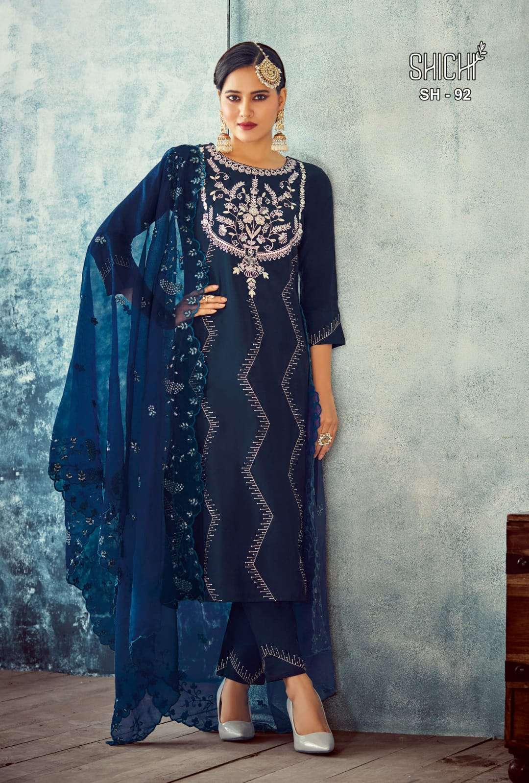 Baani By Shichi 91 To 96 Series Beautiful Festive Suits Colorful Stylish Fancy Casual Wear & Ethnic Wear Viscose Silk Embroidered Dresses At Wholesale Price
