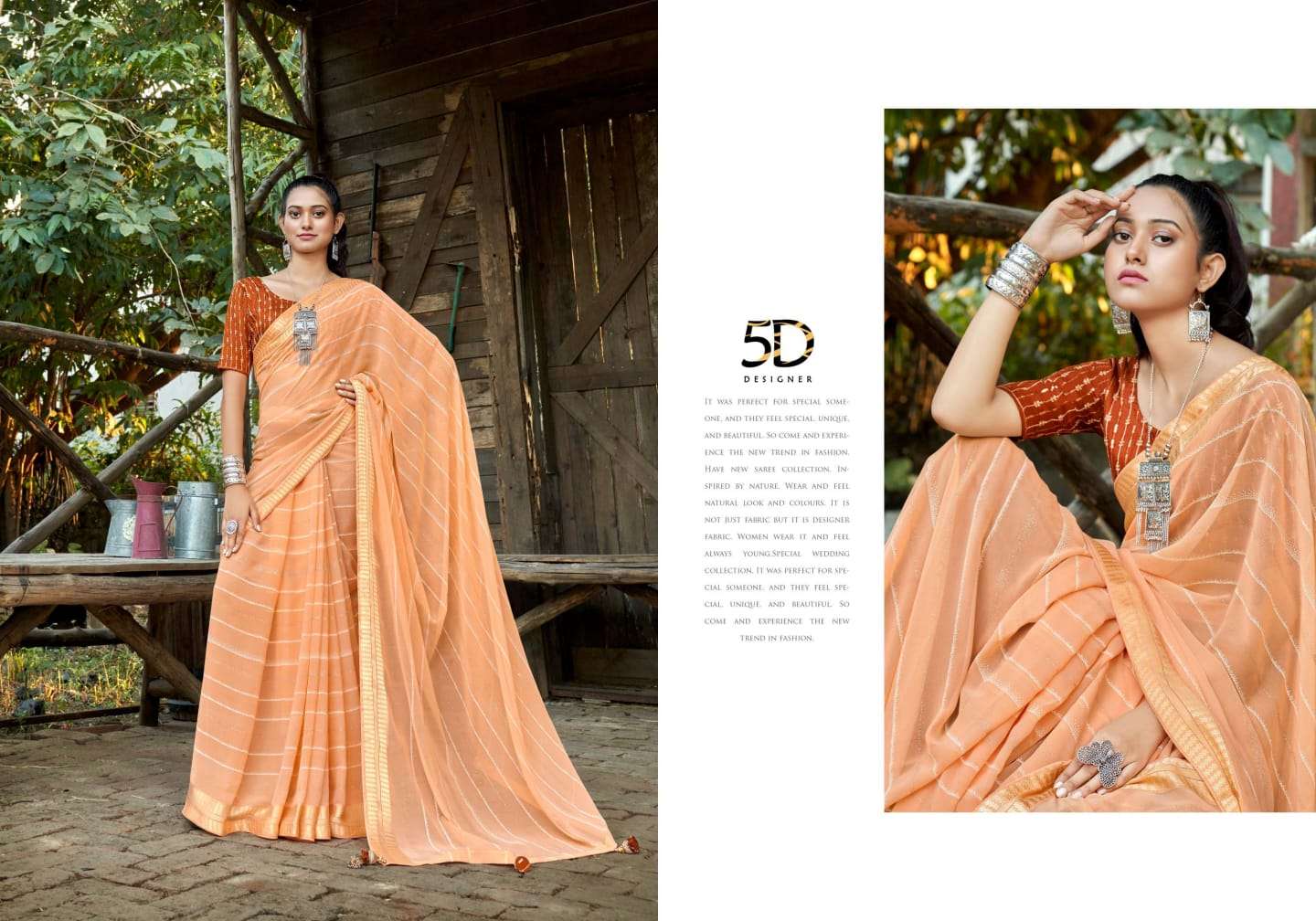 Mahotsav By 5D Designer 01 To 08 Series Indian Traditional Wear Collection Beautiful Stylish Fancy Colorful Party Wear & Occasional Wear Pure Georgette Sarees At Wholesale Price