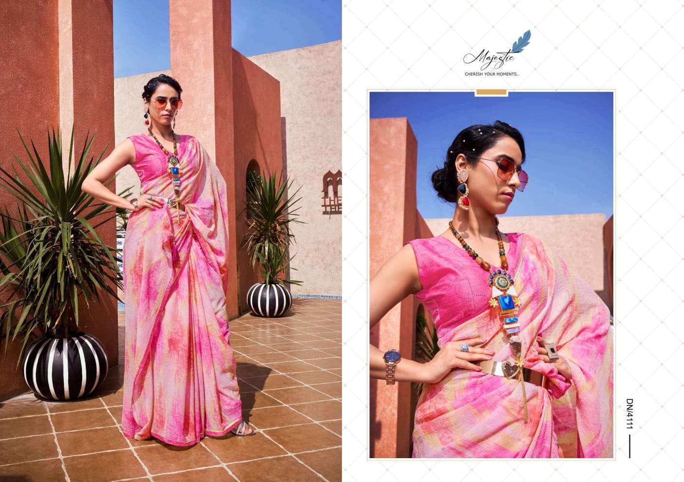 Marie Gold By 5D Designer 4111 To 4118 Series Indian Traditional Wear Collection Beautiful Stylish Fancy Colorful Party Wear & Occasional Wear Fancy Sarees At Wholesale Price
