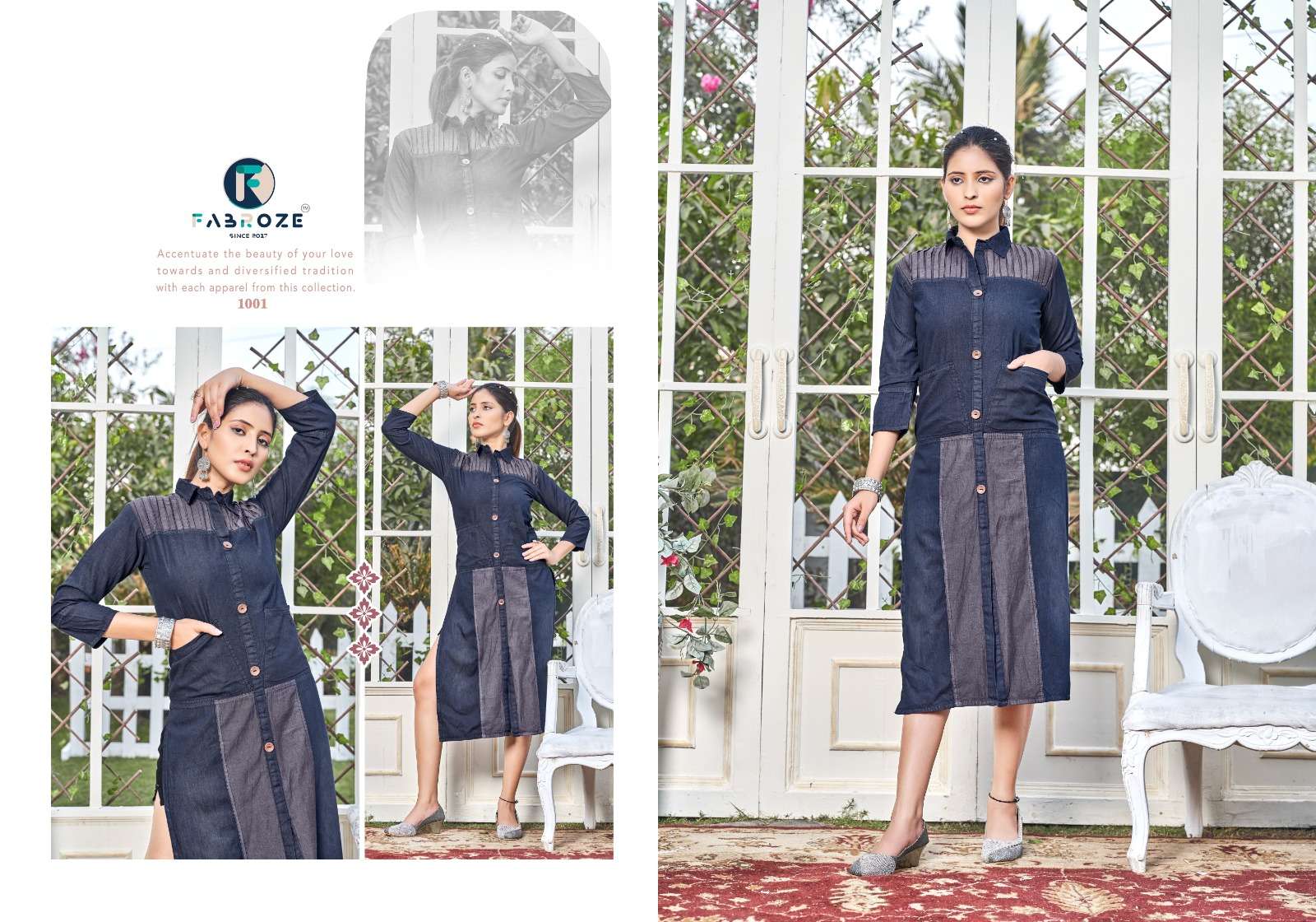 Lakshya Vol-1 By Fabroze 1001 To 1007 Series Beautiful Stylish Fancy Colorful Casual Wear & Ethnic Wear Cotton Denim Kurtis At Wholesale Price