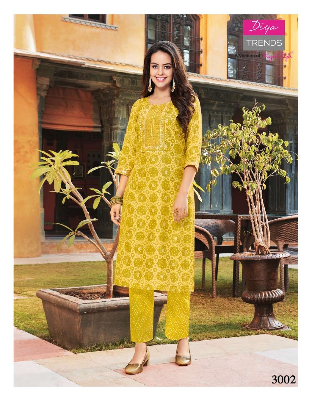 Goldy Vol-3 By Diya Trends 1001 To 1010 Series Beautiful Stylish Fancy Colorful Casual Wear & Ethnic Wear Chanderi Foil Kurtis With Bottom At Wholesale Price