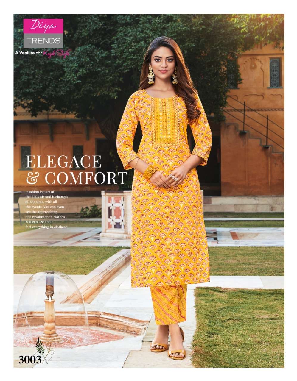 Goldy Vol-3 By Diya Trends 1001 To 1010 Series Beautiful Stylish Fancy Colorful Casual Wear & Ethnic Wear Chanderi Foil Kurtis With Bottom At Wholesale Price