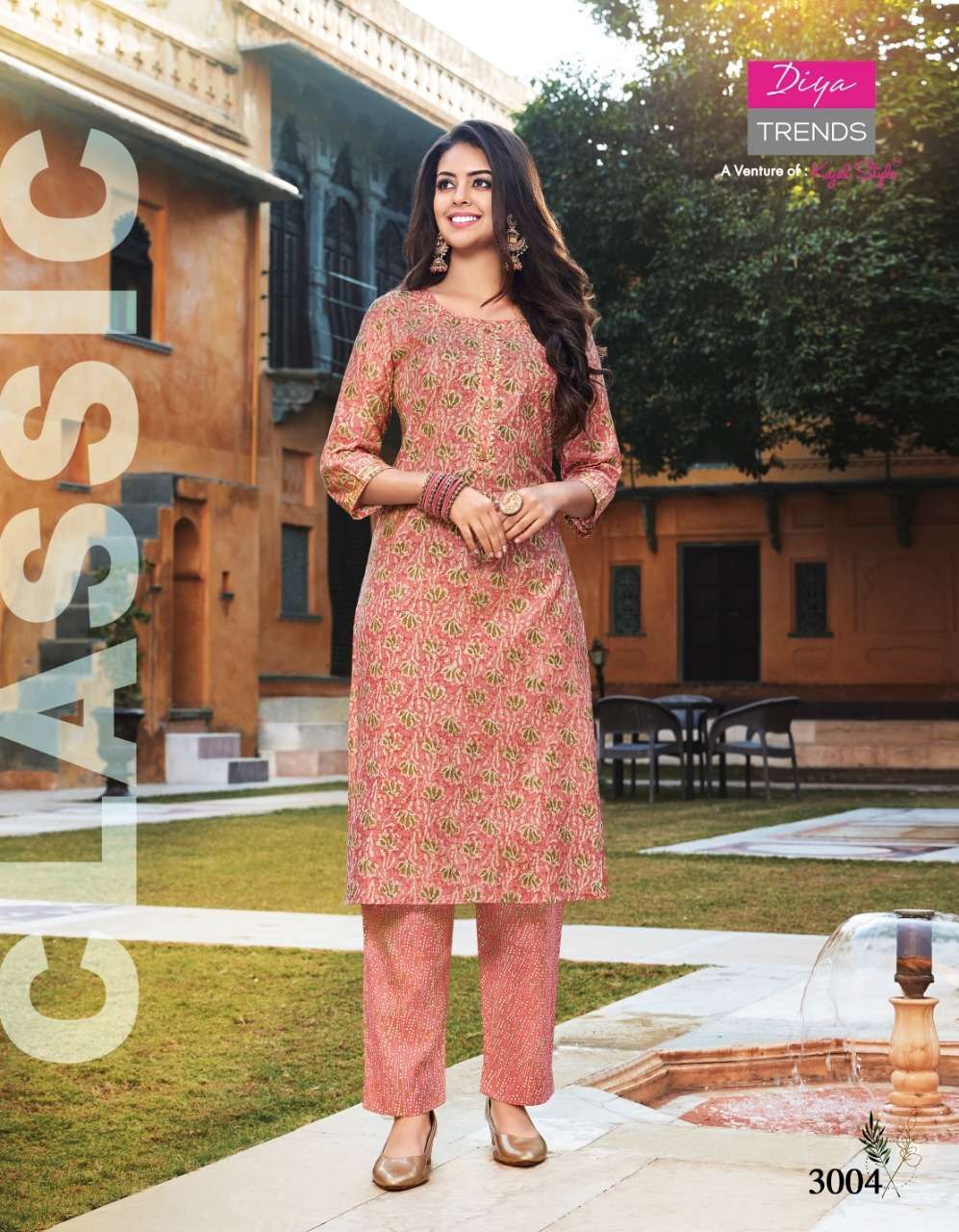 Goldy Vol-3 By Diya Trends 1001 To 1010 Series Beautiful Stylish Fancy Colorful Casual Wear & Ethnic Wear Chanderi Foil Kurtis With Bottom At Wholesale Price