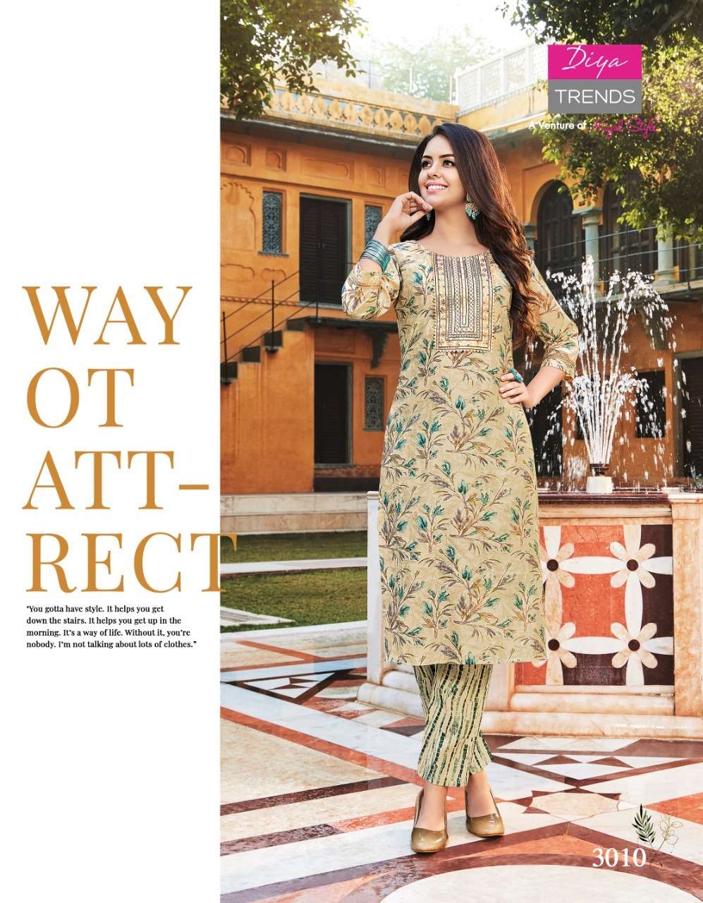Goldy Vol-3 By Diya Trends 1001 To 1010 Series Beautiful Stylish Fancy Colorful Casual Wear & Ethnic Wear Chanderi Foil Kurtis With Bottom At Wholesale Price