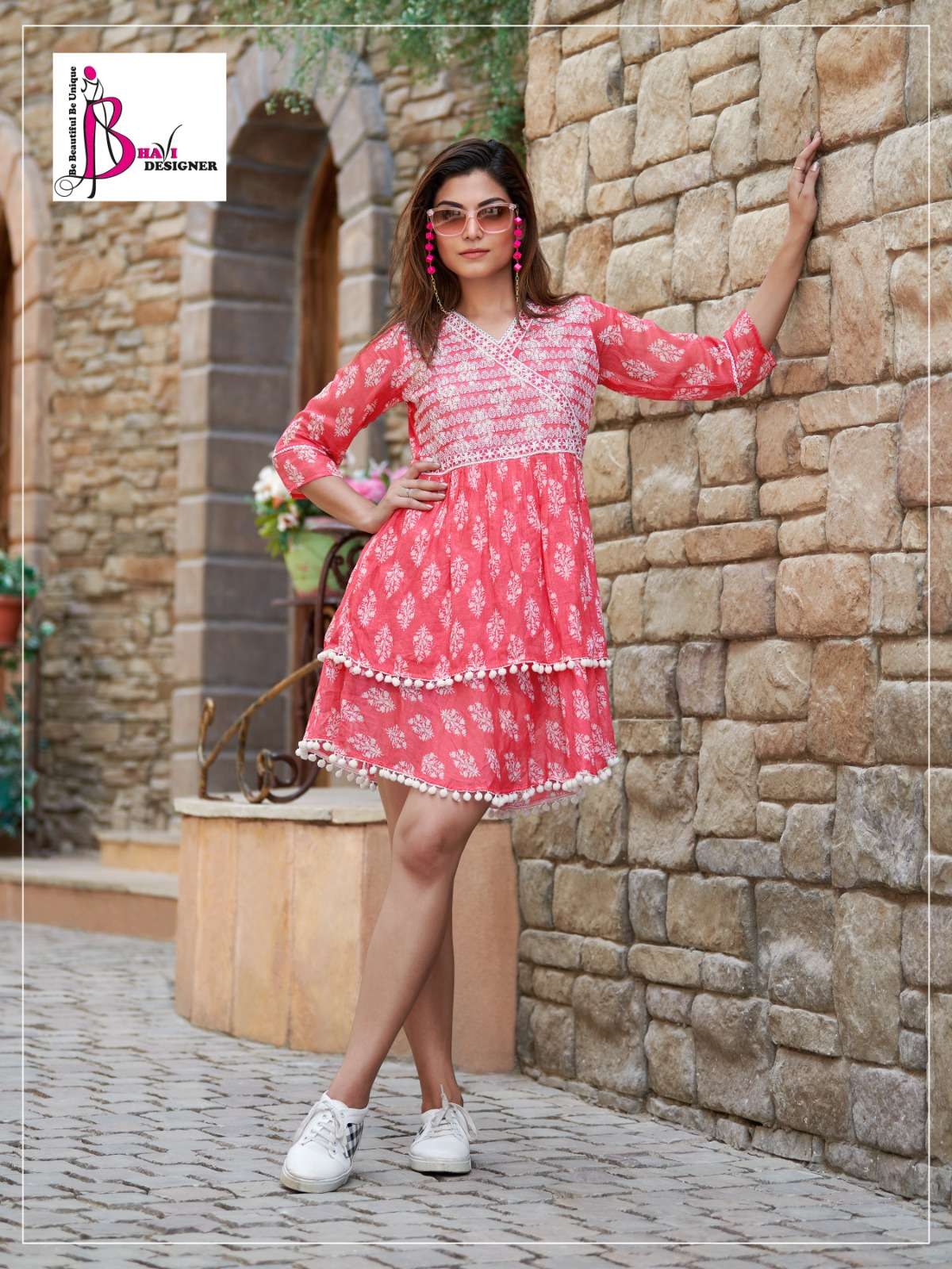 Victoria By Bhavi Designer 001 To 004 Series Beautiful Stylish Fancy Colorful Casual Wear & Ethnic Wear Cotton/Rayon Tops At Wholesale Price