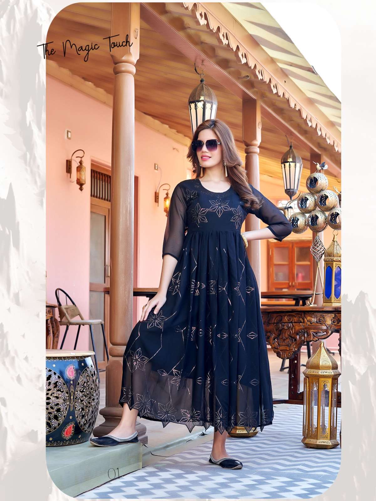 Neha By Smylee 01 To 08 Series Beautiful Stylish Fancy Colorful Casual Wear & Ethnic Wear Heavy Georgette Gowns At Wholesale Price