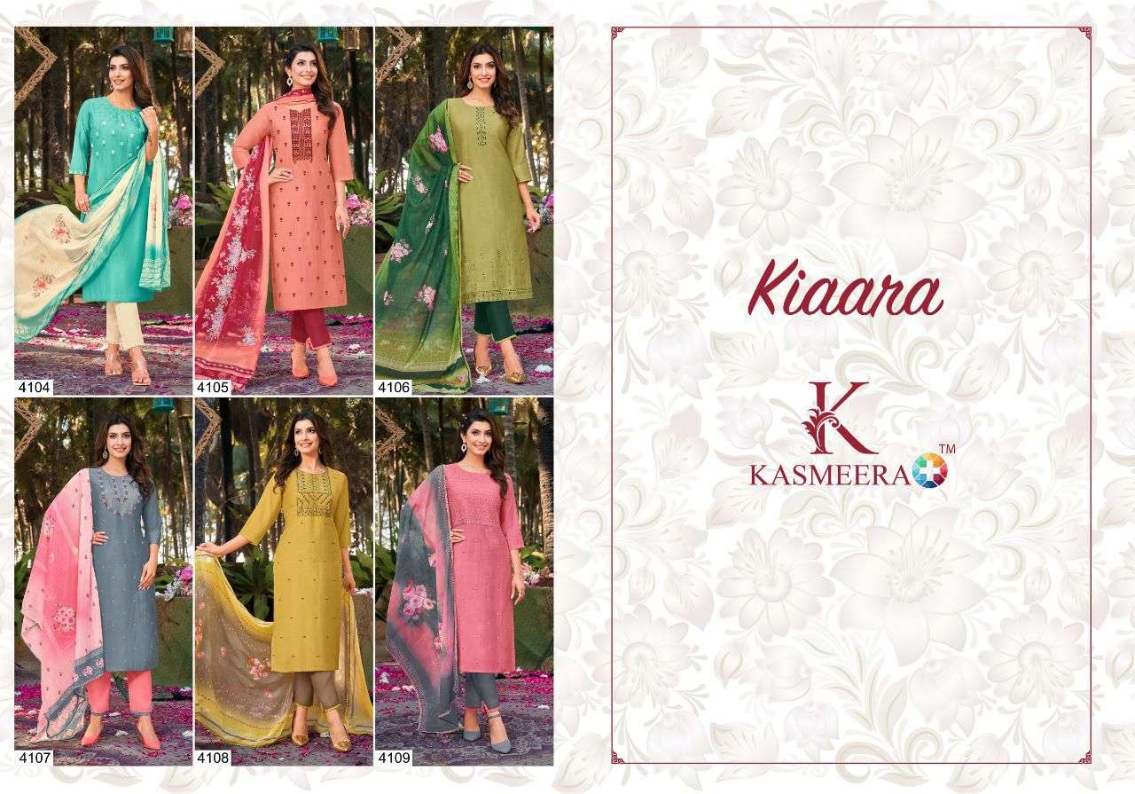 Kiaara By Kasmeera 4104 To 4109 Series Beautiful Festive Suits Colorful Stylish Fancy Casual Wear & Ethnic Wear Soft Silk Dresses At Wholesale Price