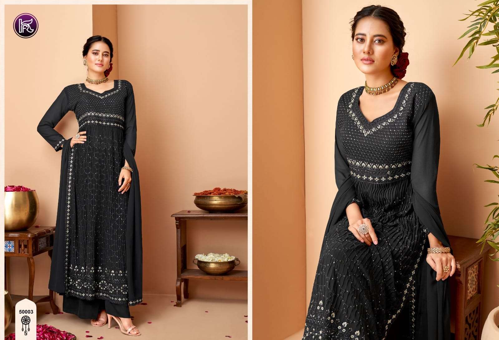 Kala Nayra By Kala Fashion 50001 To 50006 Series Beautiful Suits Colorful Stylish Fancy Casual Wear & Ethnic Wear Georgette Embroidered Dresses At Wholesale Price