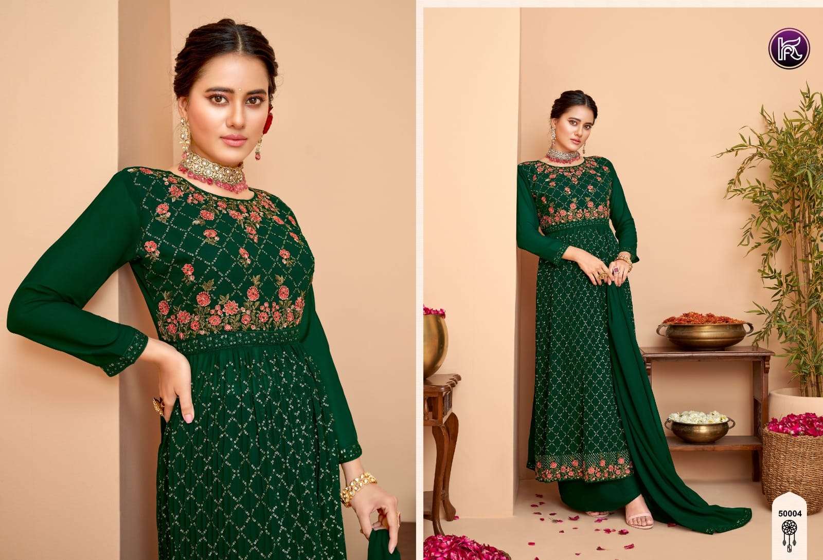 Kala Nayra By Kala Fashion 50001 To 50006 Series Beautiful Suits Colorful Stylish Fancy Casual Wear & Ethnic Wear Georgette Embroidered Dresses At Wholesale Price