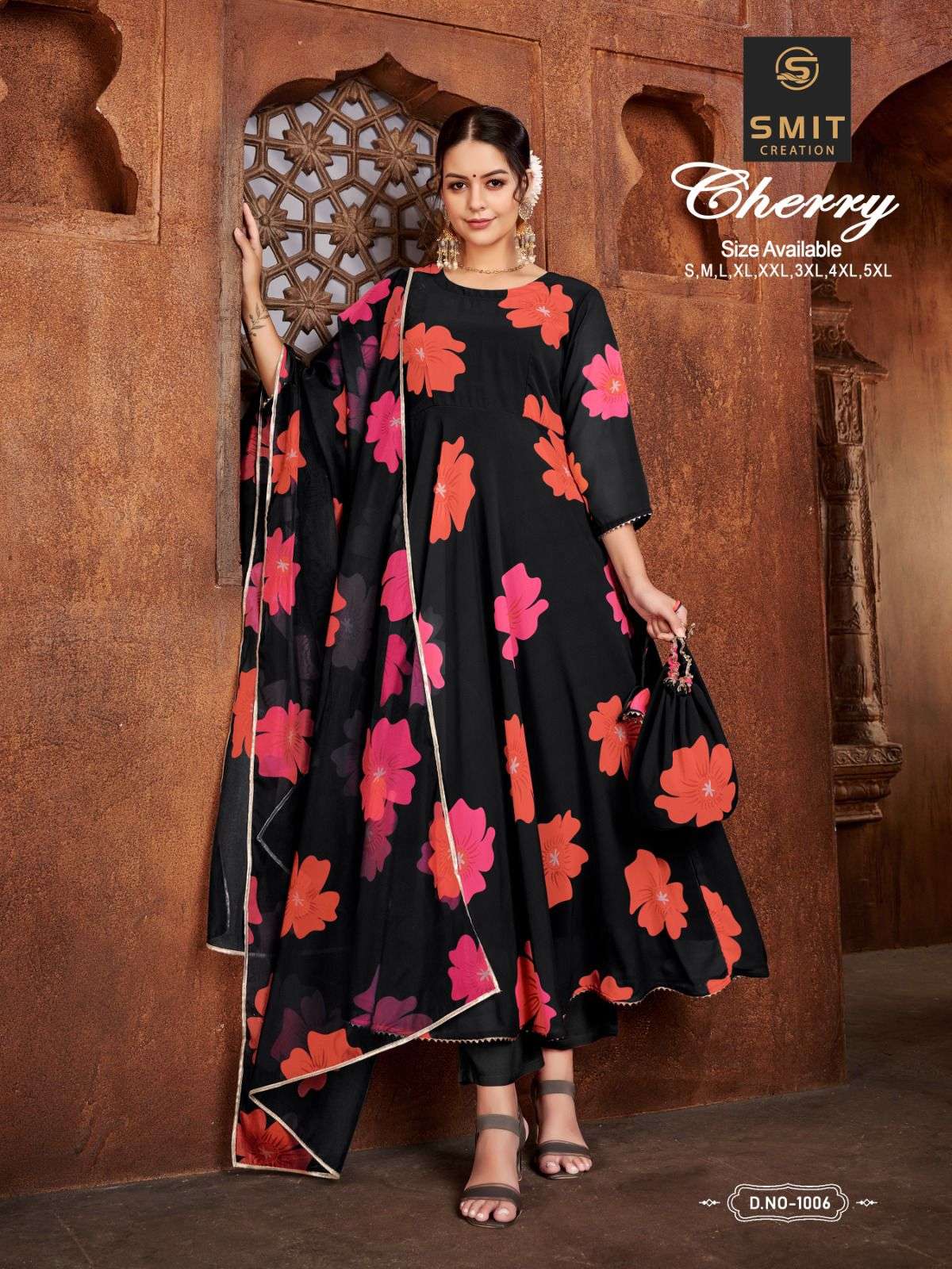 Cherry By Smit Creation 1001 To 1006 Series Beautiful Stylish Fancy Colorful Casual Wear & Ethnic Wear Pure Georgette Gowns With Dupatta At Wholesale Price