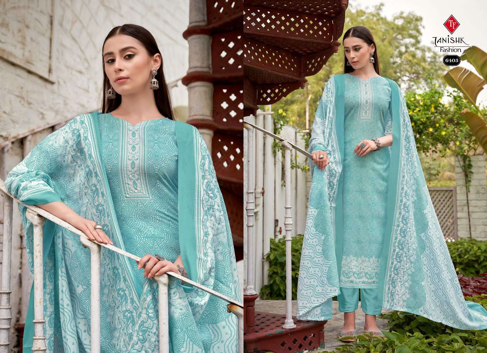Falak Vol-5 By Tanishk Fashion 6401 To 6408 Series Designer Suits Collection Beautiful Stylish Fancy Colorful Party Wear & Occasional Wear Cotton Print Dresses At Wholesale Price