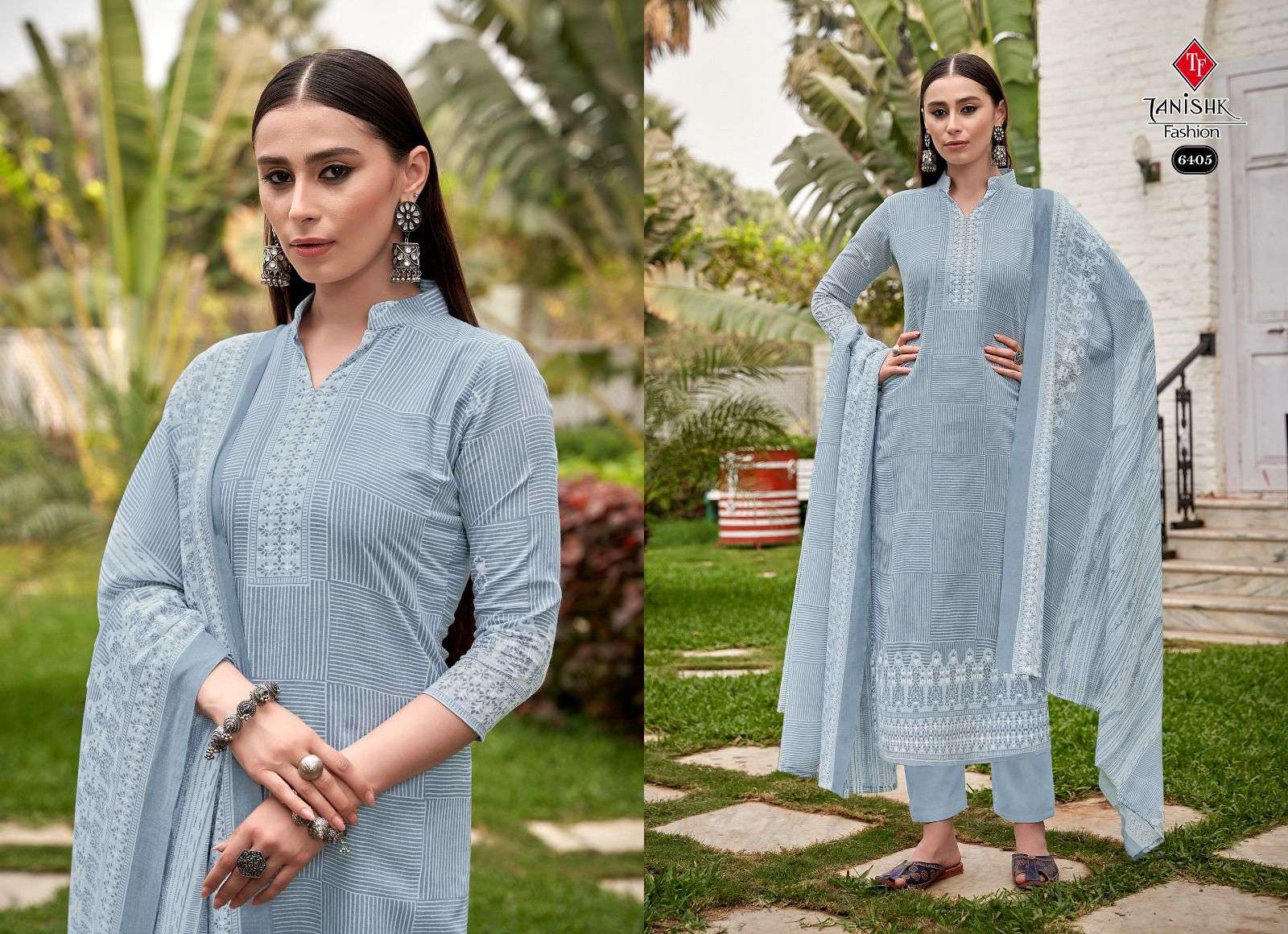Falak Vol-5 By Tanishk Fashion 6401 To 6408 Series Designer Suits Collection Beautiful Stylish Fancy Colorful Party Wear & Occasional Wear Cotton Print Dresses At Wholesale Price