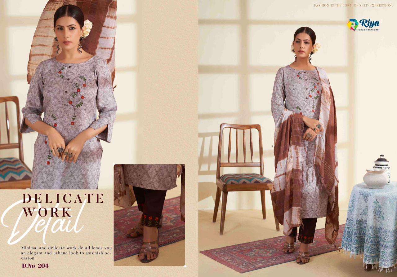 Alice Vol-2 By Riya Designer 201 To 205 Series Designer Suits Collection Beautiful Stylish Fancy Colorful Party Wear & Occasional Wear Cotton Jacquard Dresses At Wholesale Price