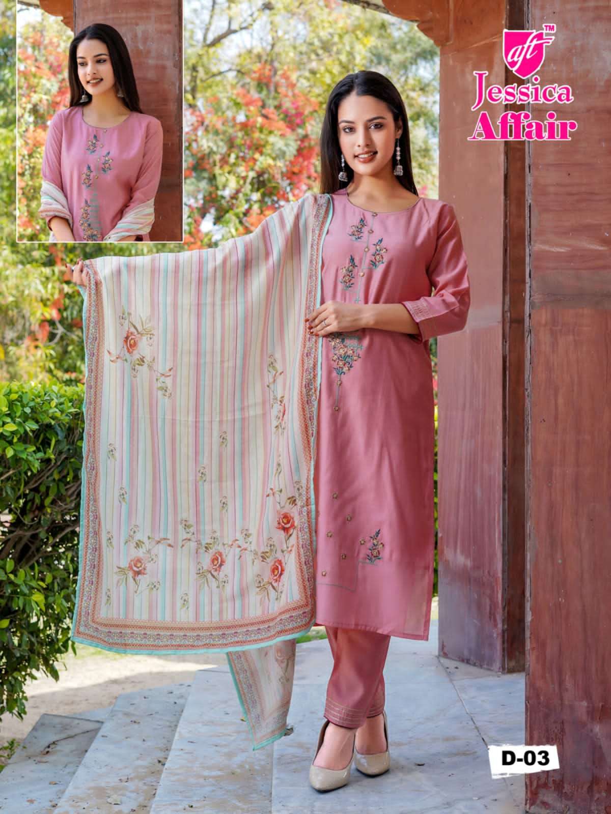 Affair Vol-1 By Jessica 01 To 08 Series Designer Suits Collection Beautiful Stylish Fancy Colorful Party Wear & Occasional Wear Chanderi Print Dresses At Wholesale Price