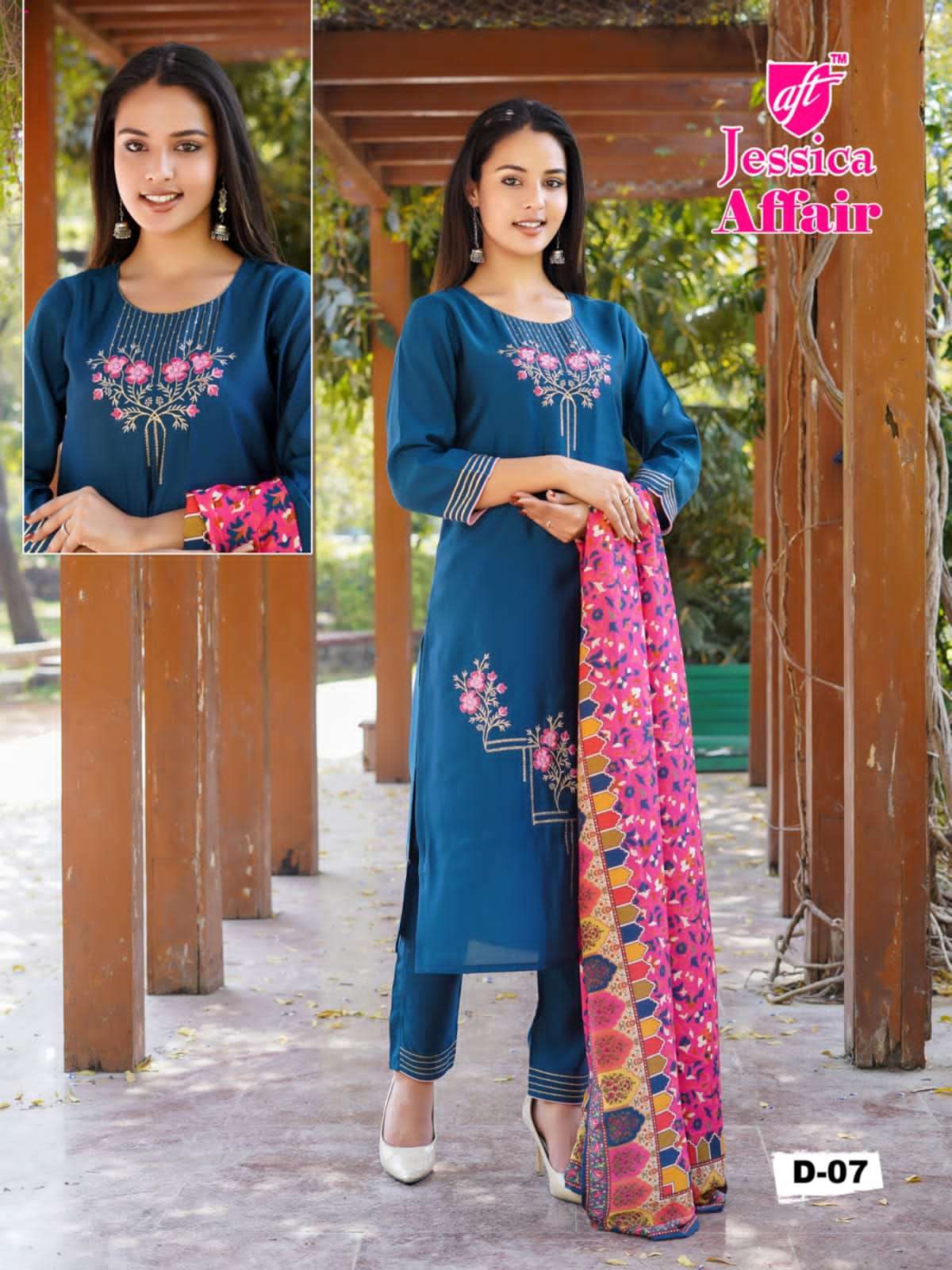 Affair Vol-1 By Jessica 01 To 08 Series Designer Suits Collection Beautiful Stylish Fancy Colorful Party Wear & Occasional Wear Chanderi Print Dresses At Wholesale Price