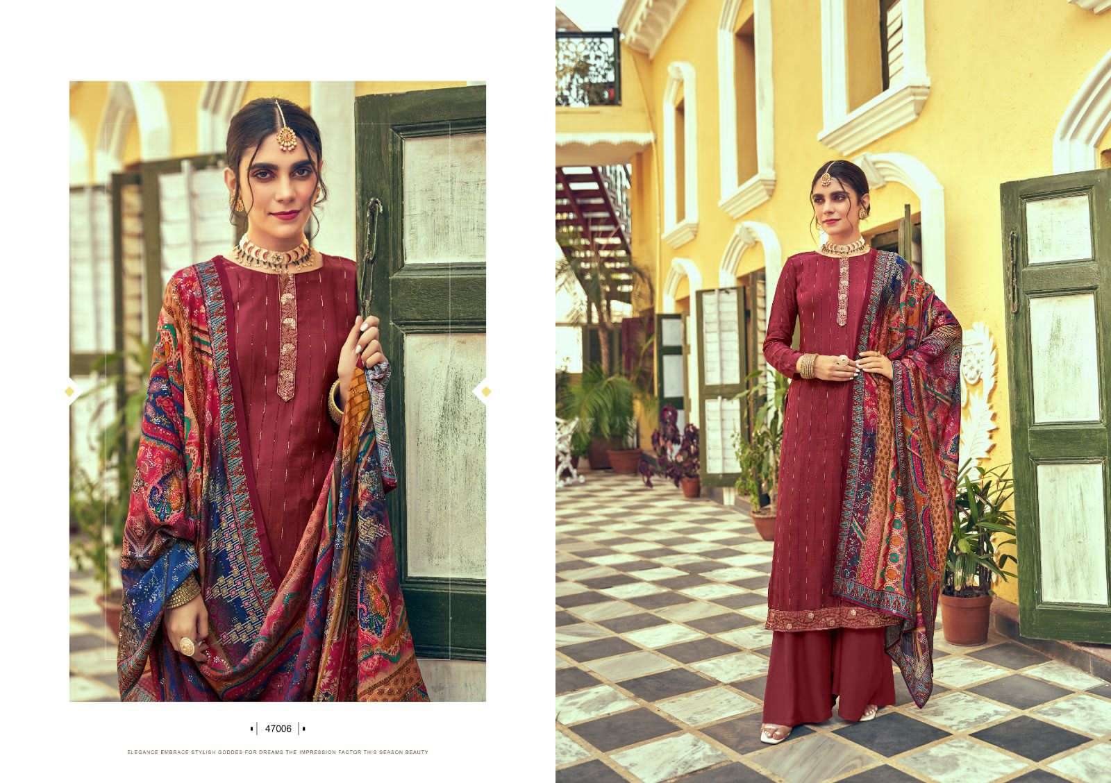 Saachi Vol-2 By Nishant Fashion 47001 To 47006 Beautiful Festive Suits Colorful Stylish Fancy Casual Wear & Ethnic Wear Muslin Silk Dresses At Wholesale Price