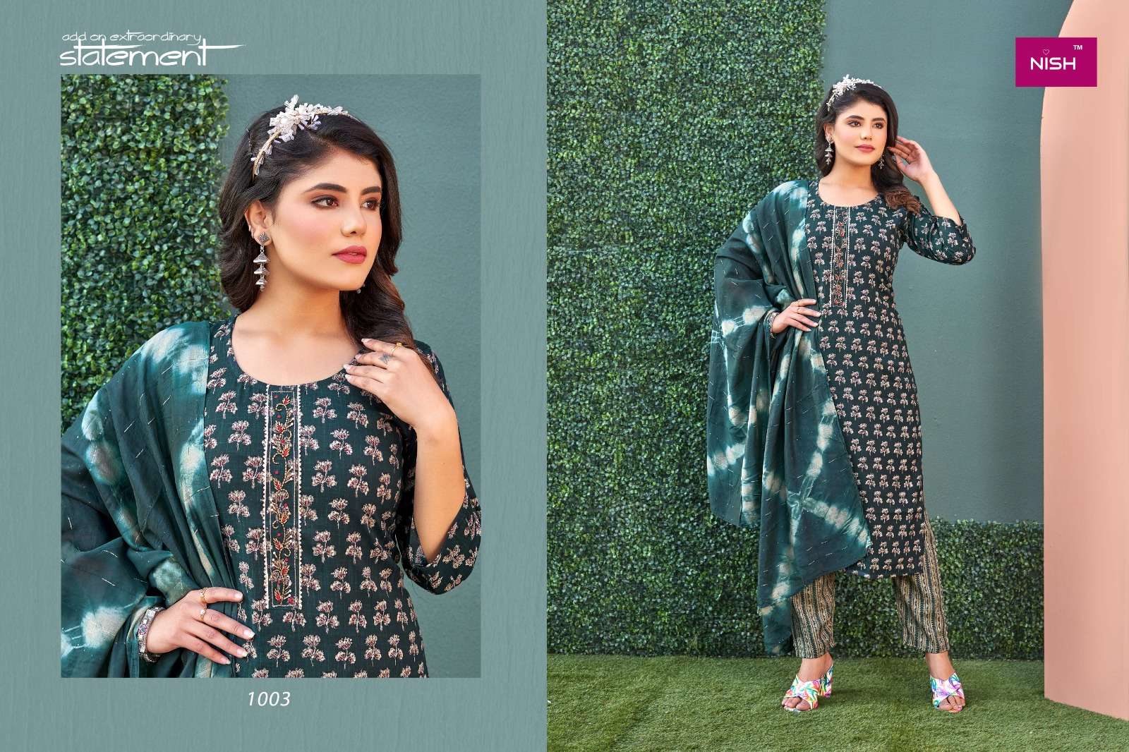 Superstar Vol-4 By Nish 1001 To 1009 Series Festive Traditional Wear Collection Beautiful Stylish Fancy Colorful Party Wear & Occasional Wear Heavy Rayon Print Dresses At Wholesale Price