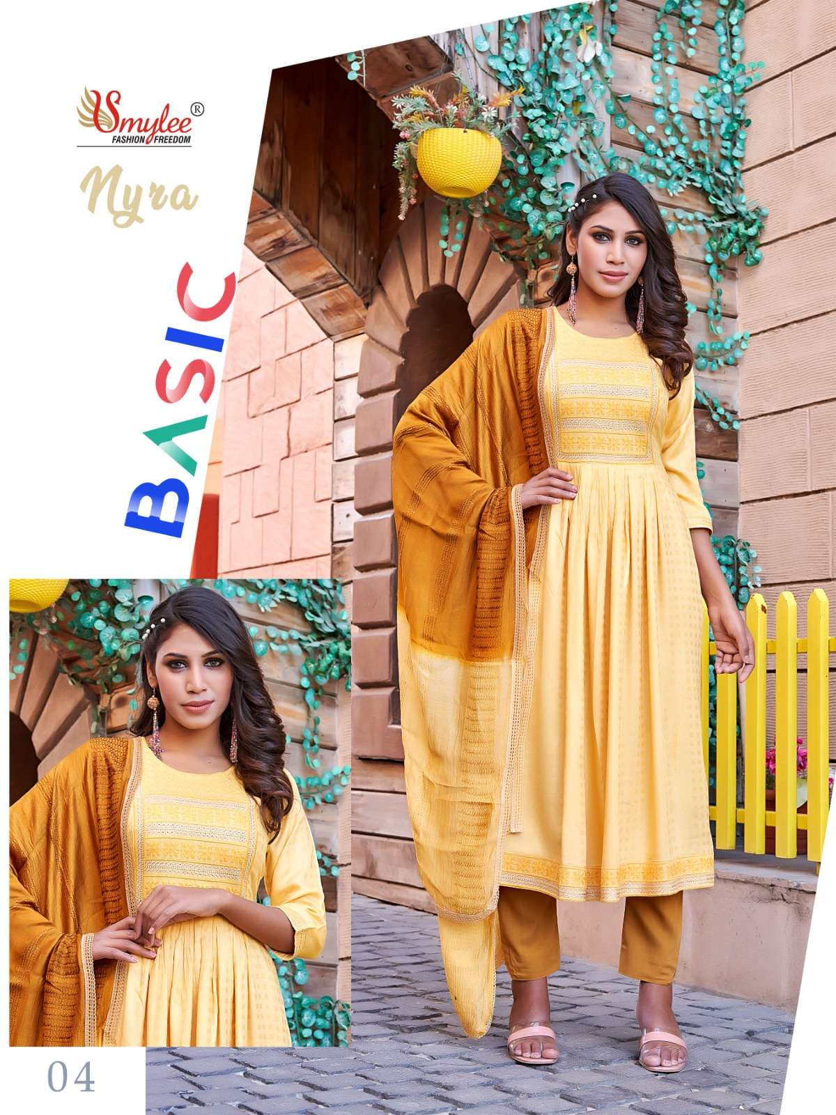 Nyra By Smylee 01 To 08 Series Festive Traditional Wear Collection Beautiful Stylish Fancy Colorful Party Wear & Occasional Wear Heavy Rayon Print Dresses At Wholesale Price