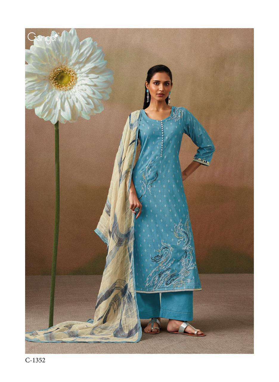 Rubi By Ganga Fashion 1349 To 1354 Series Beautiful Suits Colorful Stylish Fancy Casual Wear & Ethnic Wear Premium Cotton Embroidered Dresses At Wholesale Price