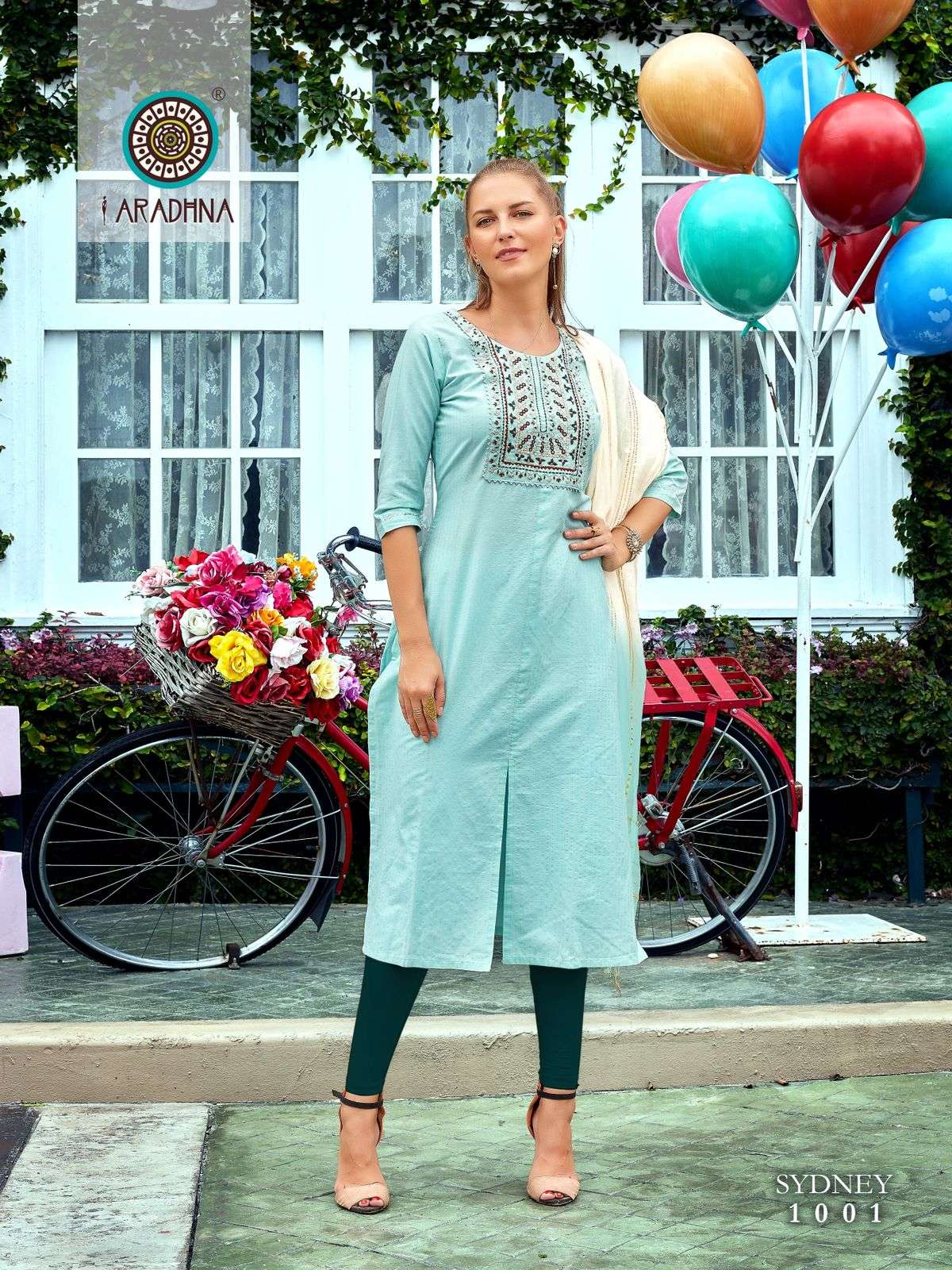 Sydney Vol-1 By Aradhna Fashion 1001 To 1006 Series Designer Stylish Fancy Colorful Beautiful Party Wear & Ethnic Wear Collection Cotton Embroidered Kurtis At Wholesale Price