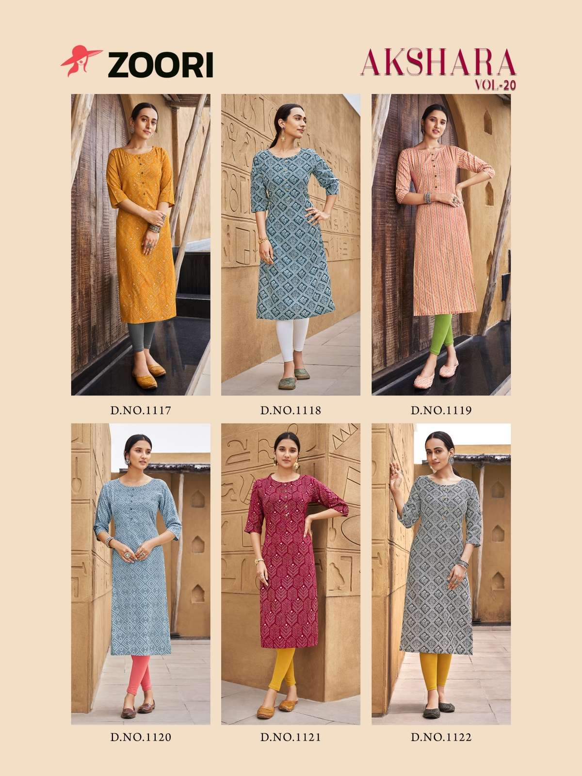 Akshara Vol-20 By Zoori 1117 To 1122 Series Designer Stylish Fancy Colorful Beautiful Party Wear & Ethnic Wear Collection Rayon Print Kurtis At Wholesale Price