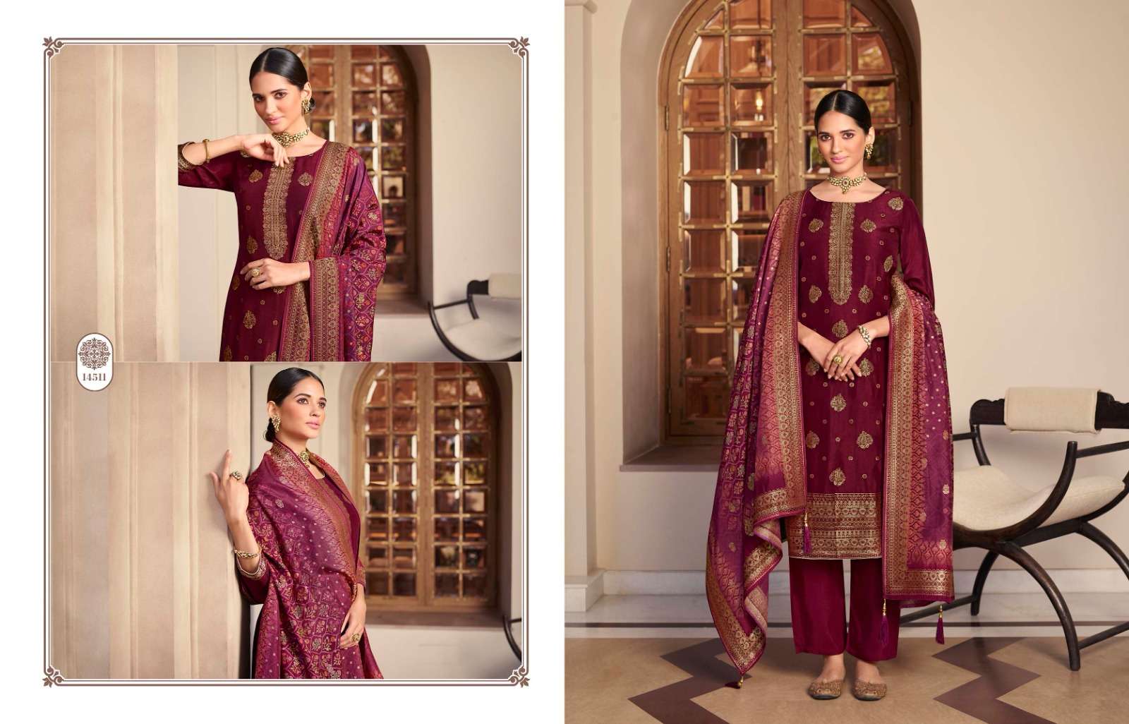 Arshi Vol-2 By Zisa 14511 To 14516 Series Designer Festive Suits Collection Beautiful Stylish Fancy Colorful Party Wear & Occasional Wear Dola Jacquard Dresses At Wholesale Price