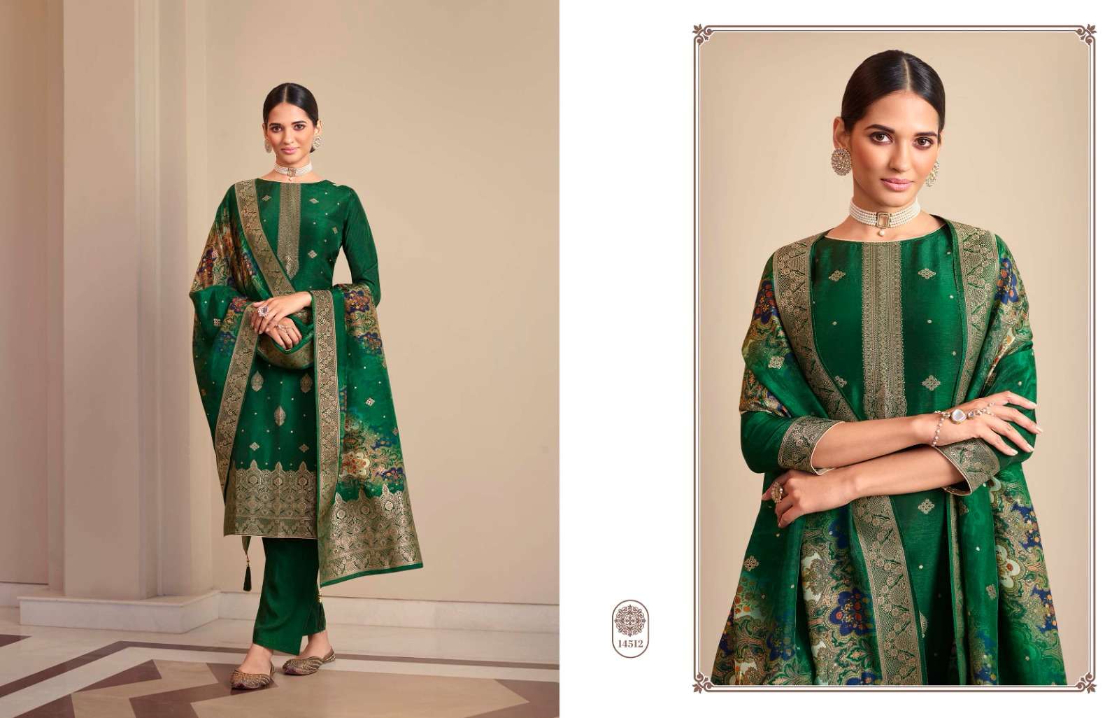 Arshi Vol-2 By Zisa 14511 To 14516 Series Designer Festive Suits Collection Beautiful Stylish Fancy Colorful Party Wear & Occasional Wear Dola Jacquard Dresses At Wholesale Price