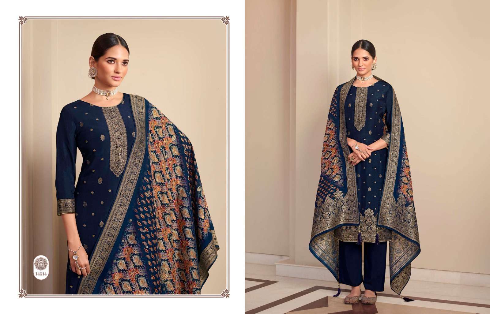 Arshi Vol-2 By Zisa 14511 To 14516 Series Designer Festive Suits Collection Beautiful Stylish Fancy Colorful Party Wear & Occasional Wear Dola Jacquard Dresses At Wholesale Price