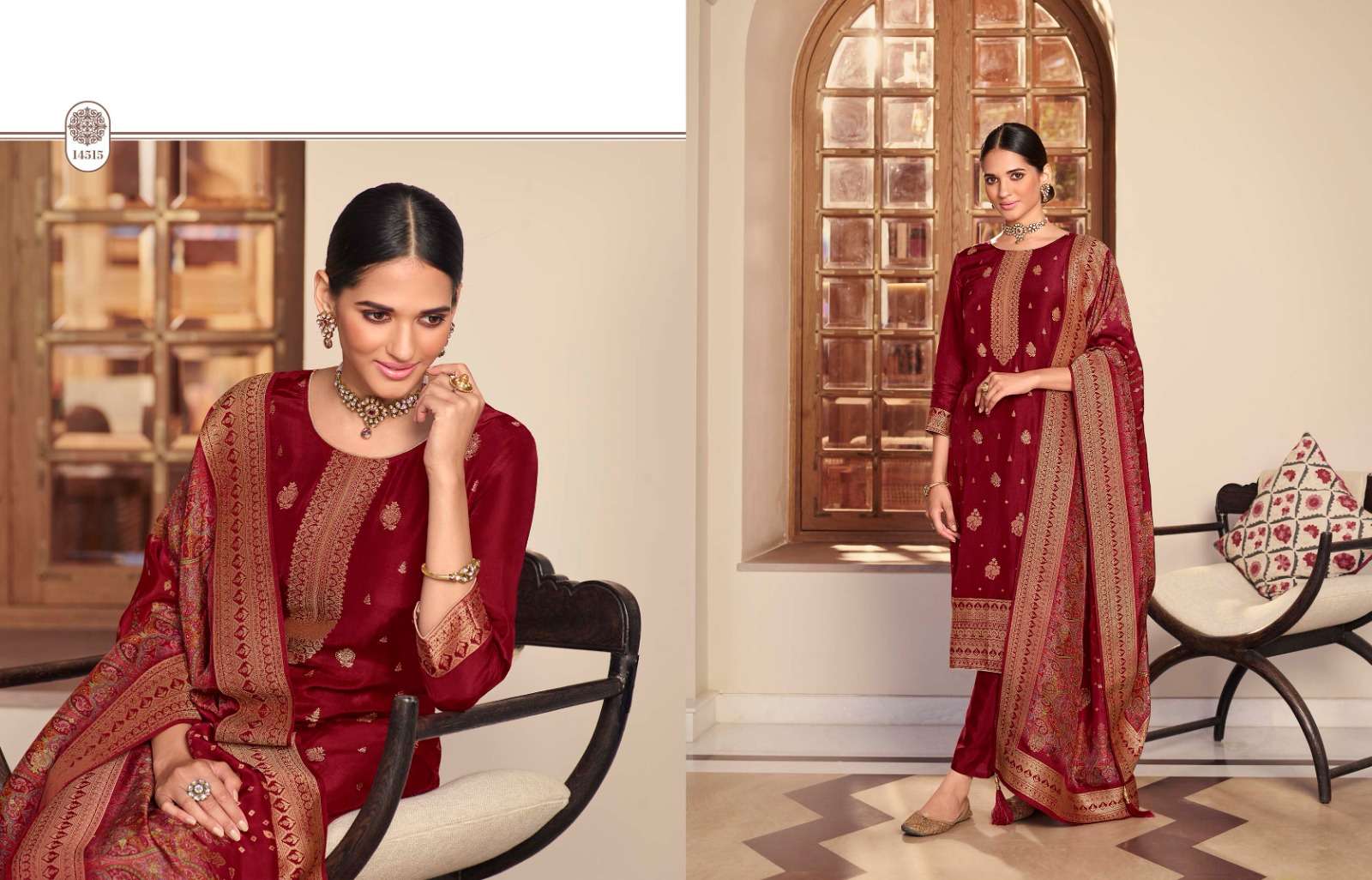 Arshi Vol-2 By Zisa 14511 To 14516 Series Designer Festive Suits Collection Beautiful Stylish Fancy Colorful Party Wear & Occasional Wear Dola Jacquard Dresses At Wholesale Price