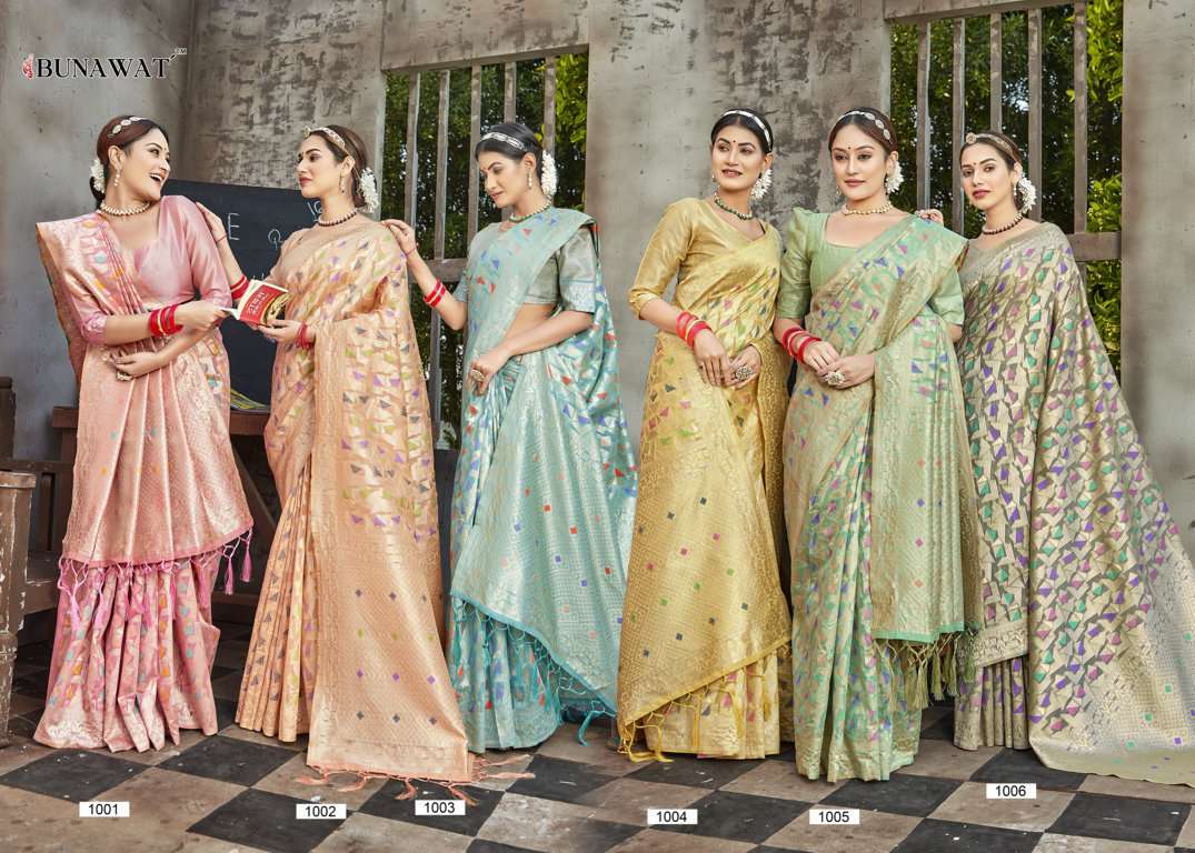 Anarkali By Bunawat 1001 To 1006 Series Indian Traditional Wear Collection Beautiful Stylish Fancy Colorful Party Wear & Occasional Wear Cotton Sarees At Wholesale Price