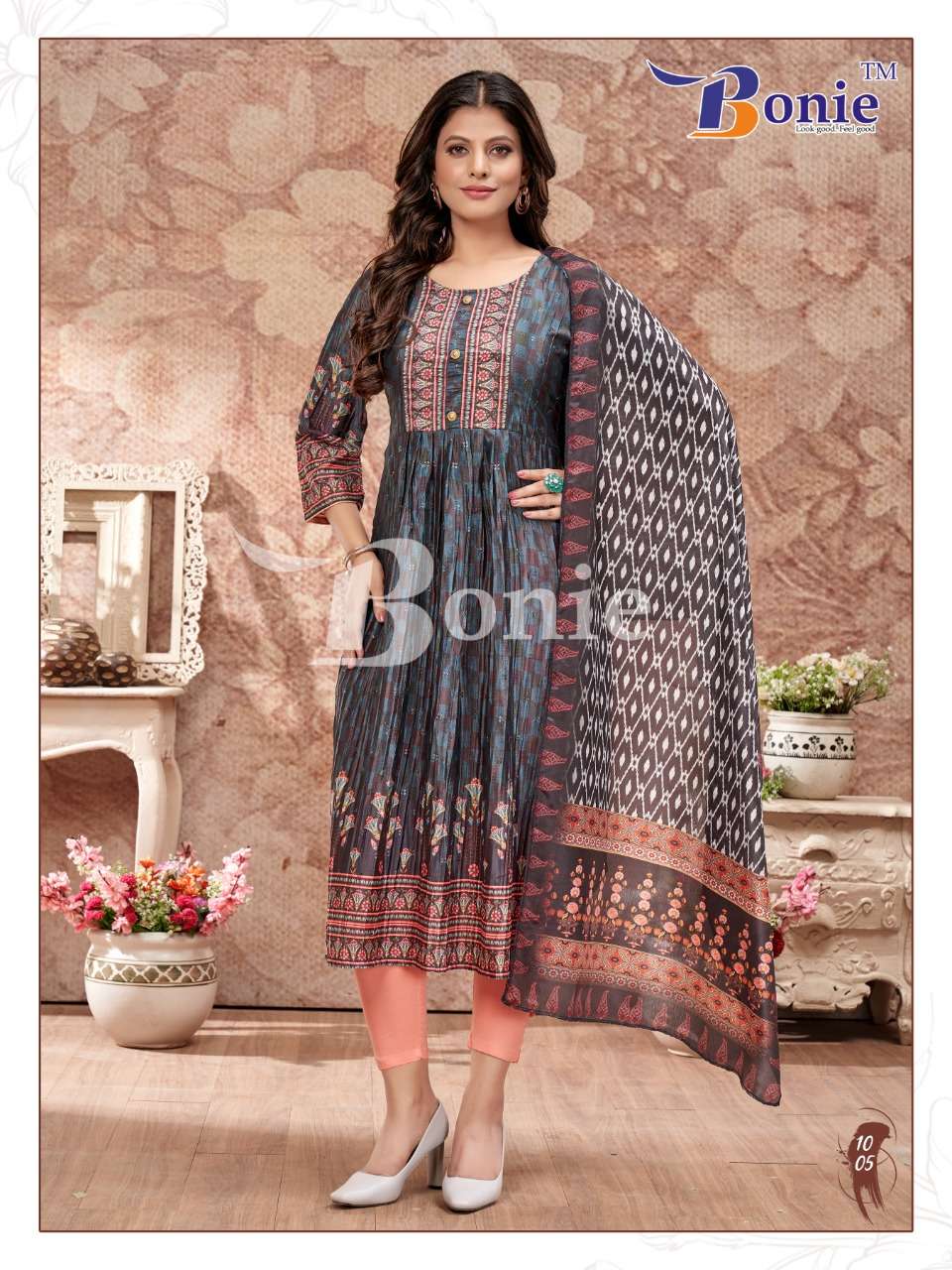 Garvi By Bonie 1001 To 1008 Series Designer Festive Suits Collection Beautiful Stylish Fancy Colorful Party Wear & Occasional Wear Fancy Dresses At Wholesale Price