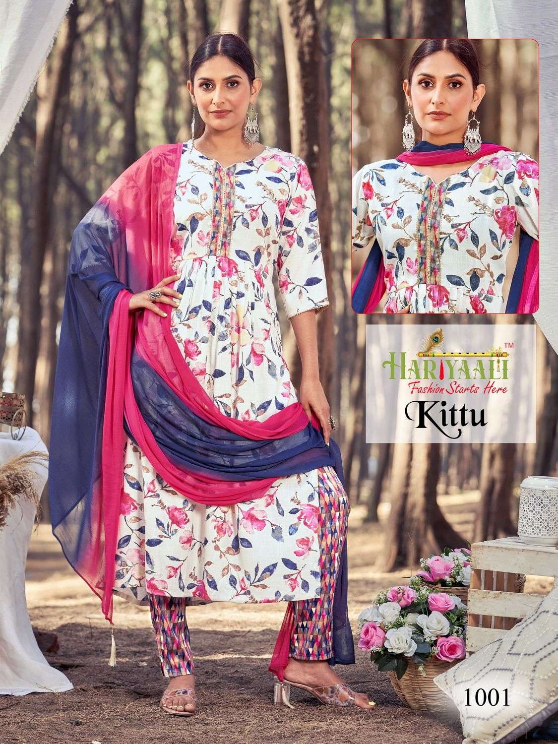 Kittu By Hariyaali 1001 To 1024 Series Designer Festive Suits Collection Beautiful Stylish Fancy Colorful Party Wear & Occasional Wear Rayon Foil Dresses At Wholesale Price