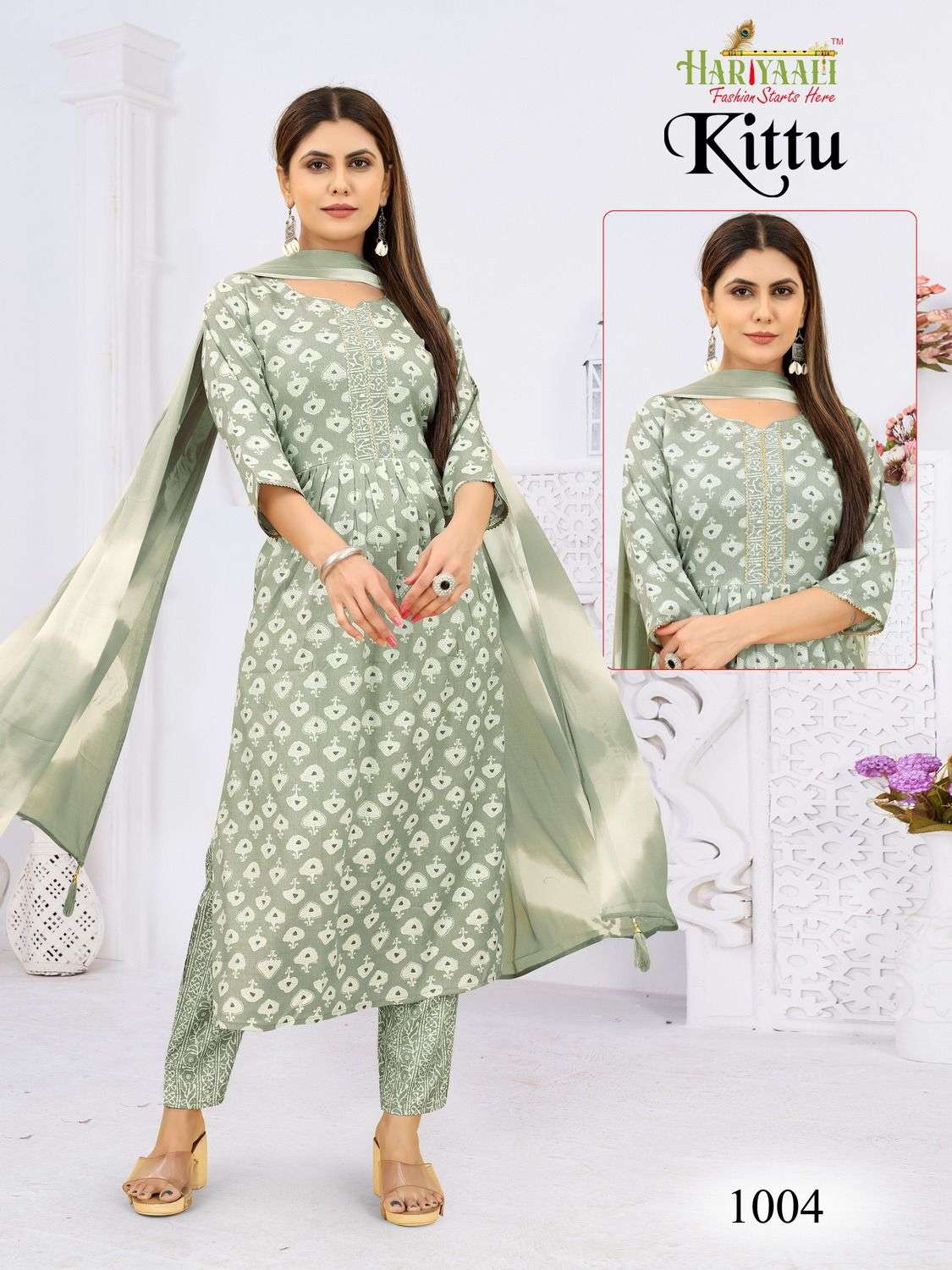Kittu By Hariyaali 1001 To 1024 Series Designer Festive Suits Collection Beautiful Stylish Fancy Colorful Party Wear & Occasional Wear Rayon Foil Dresses At Wholesale Price