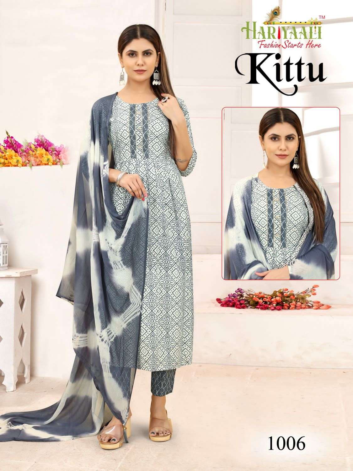 Kittu By Hariyaali 1001 To 1024 Series Designer Festive Suits Collection Beautiful Stylish Fancy Colorful Party Wear & Occasional Wear Rayon Foil Dresses At Wholesale Price