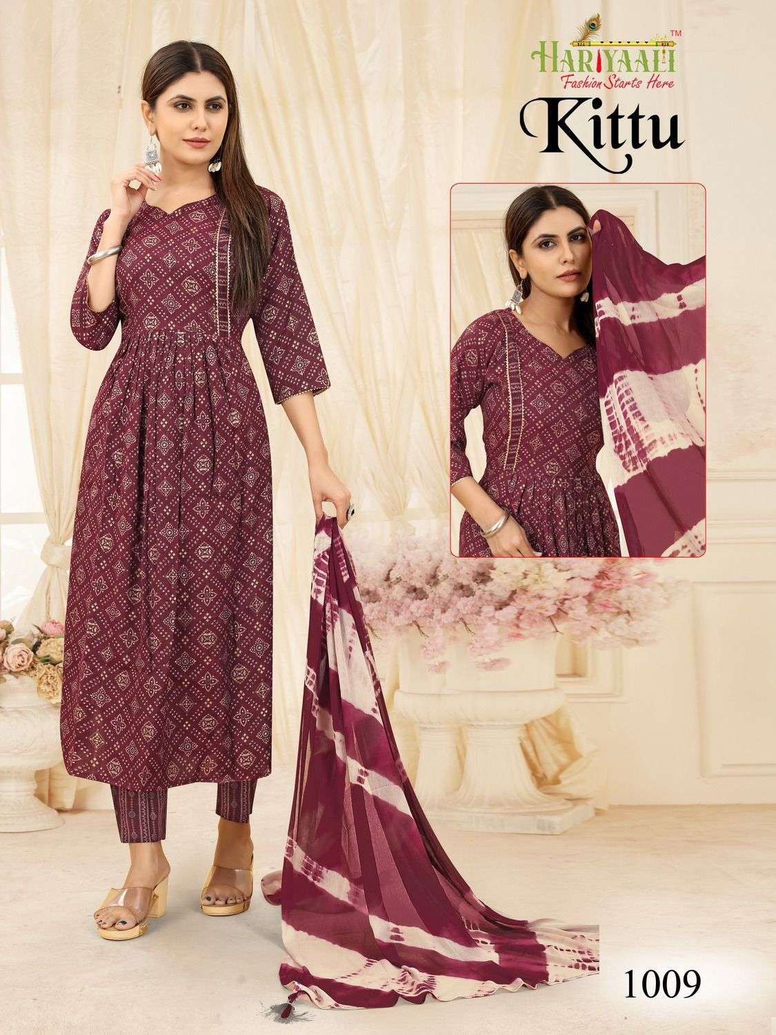 Kittu By Hariyaali 1001 To 1024 Series Designer Festive Suits Collection Beautiful Stylish Fancy Colorful Party Wear & Occasional Wear Rayon Foil Dresses At Wholesale Price